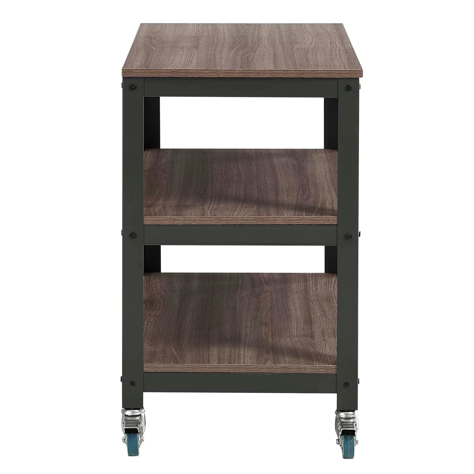 Industrial Modern Gray Walnut Tiered Serving Stand – 30 Inch - Image 4