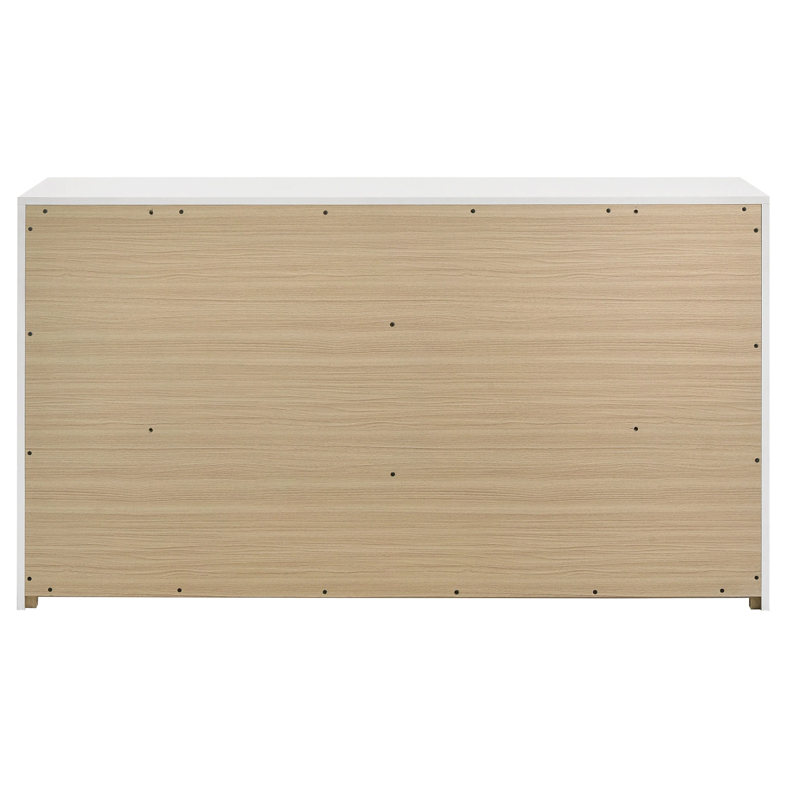 Ines 6-Drawer Dresser Cabinet, White High Gloss - Image 4