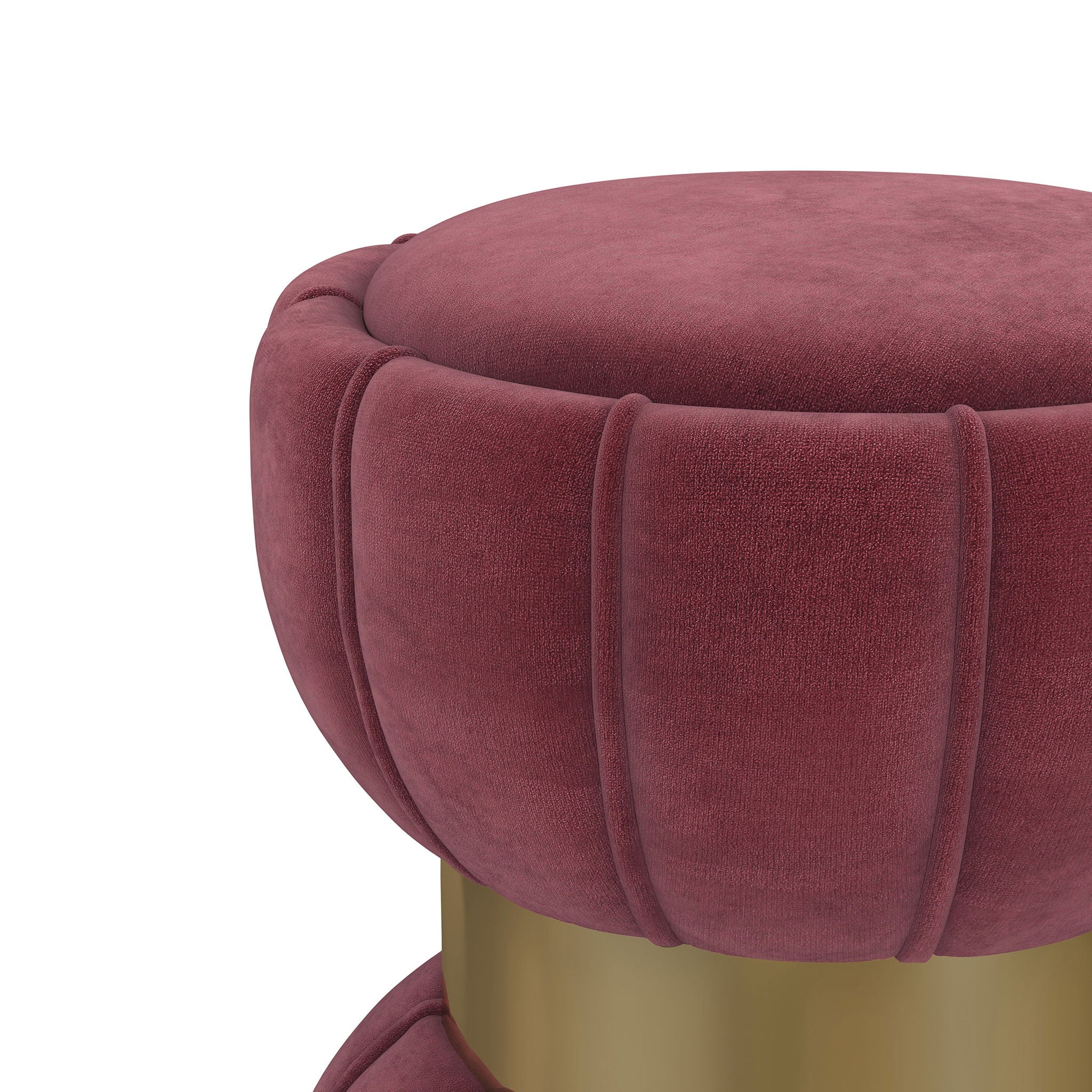 Inez - Round Upholstered Ottoman - Image 5