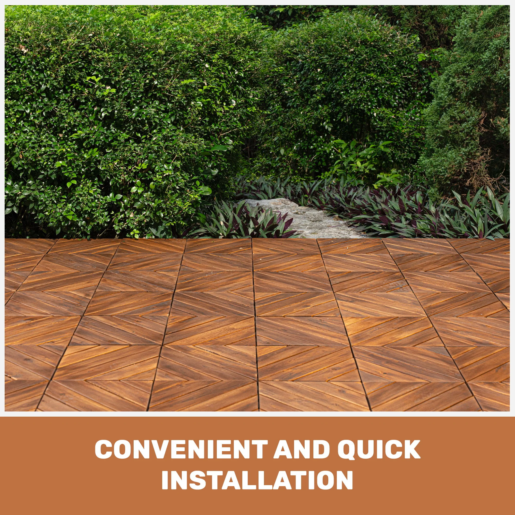 Interlocking Deck Tiles, Diagonal Pattern Outdoor Decking - Image 8