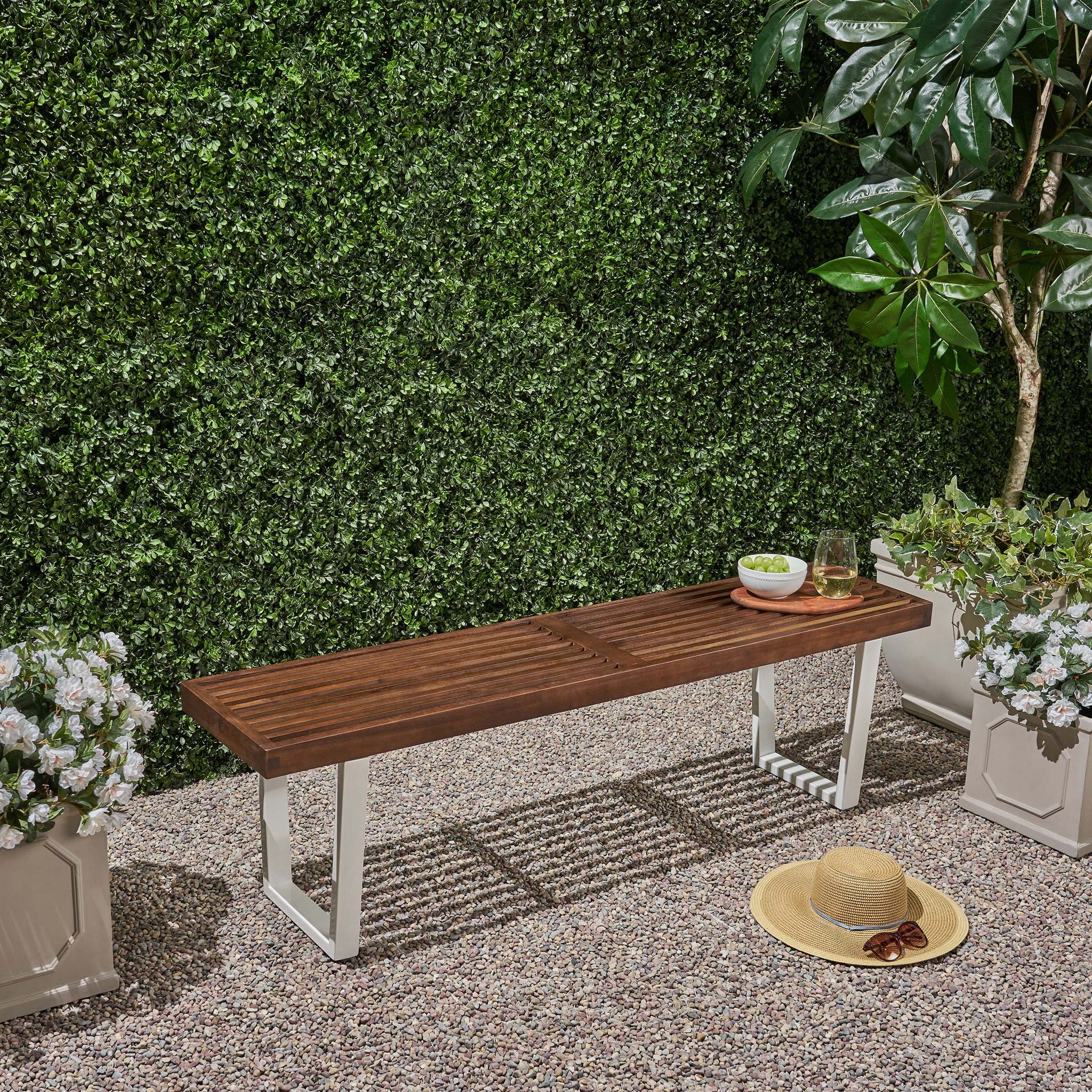 Intrinsic - Outdoor Dining Bench With Slat Top - Image 3