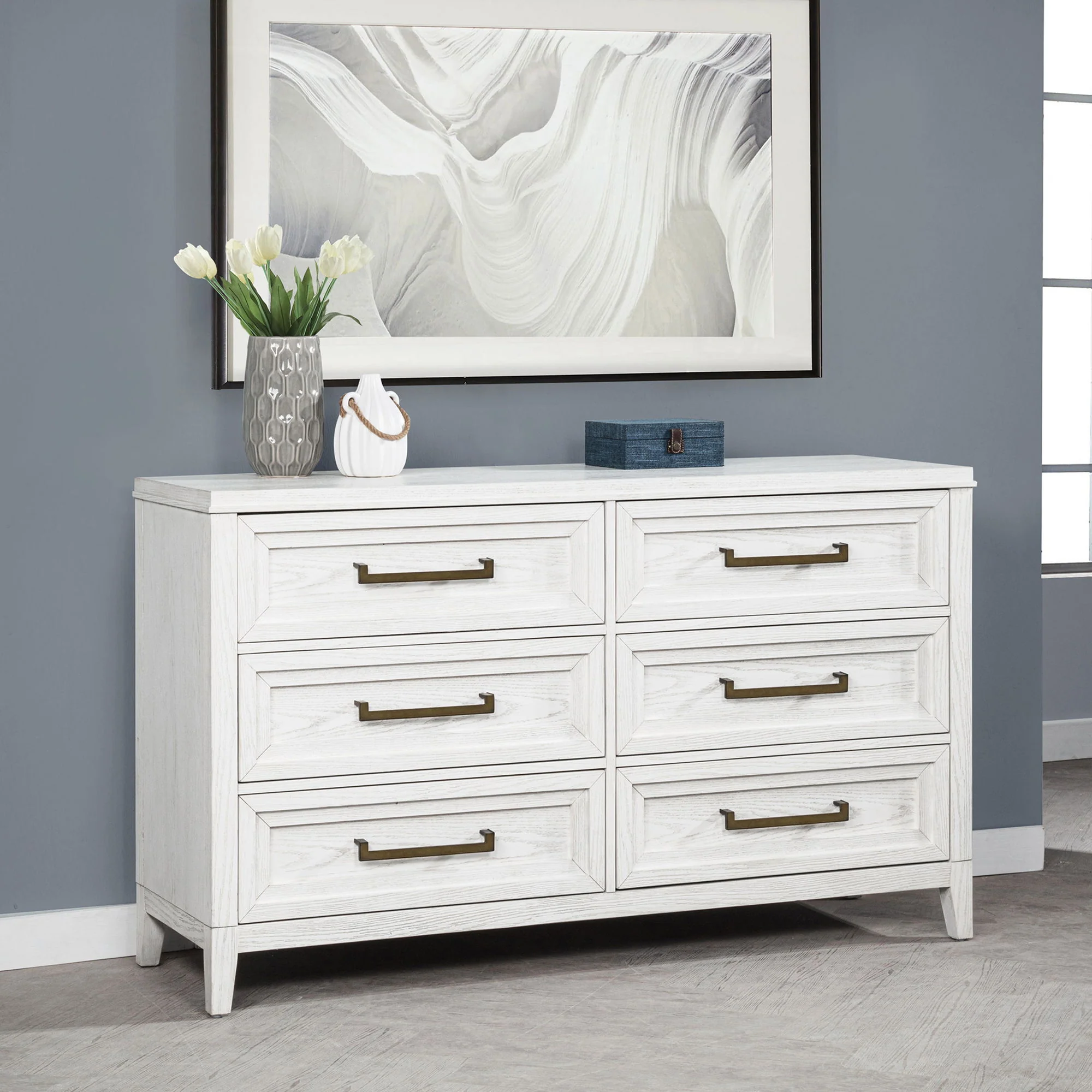 Inverness - 6 Drawer Bedroom Dresser - White - Image 9