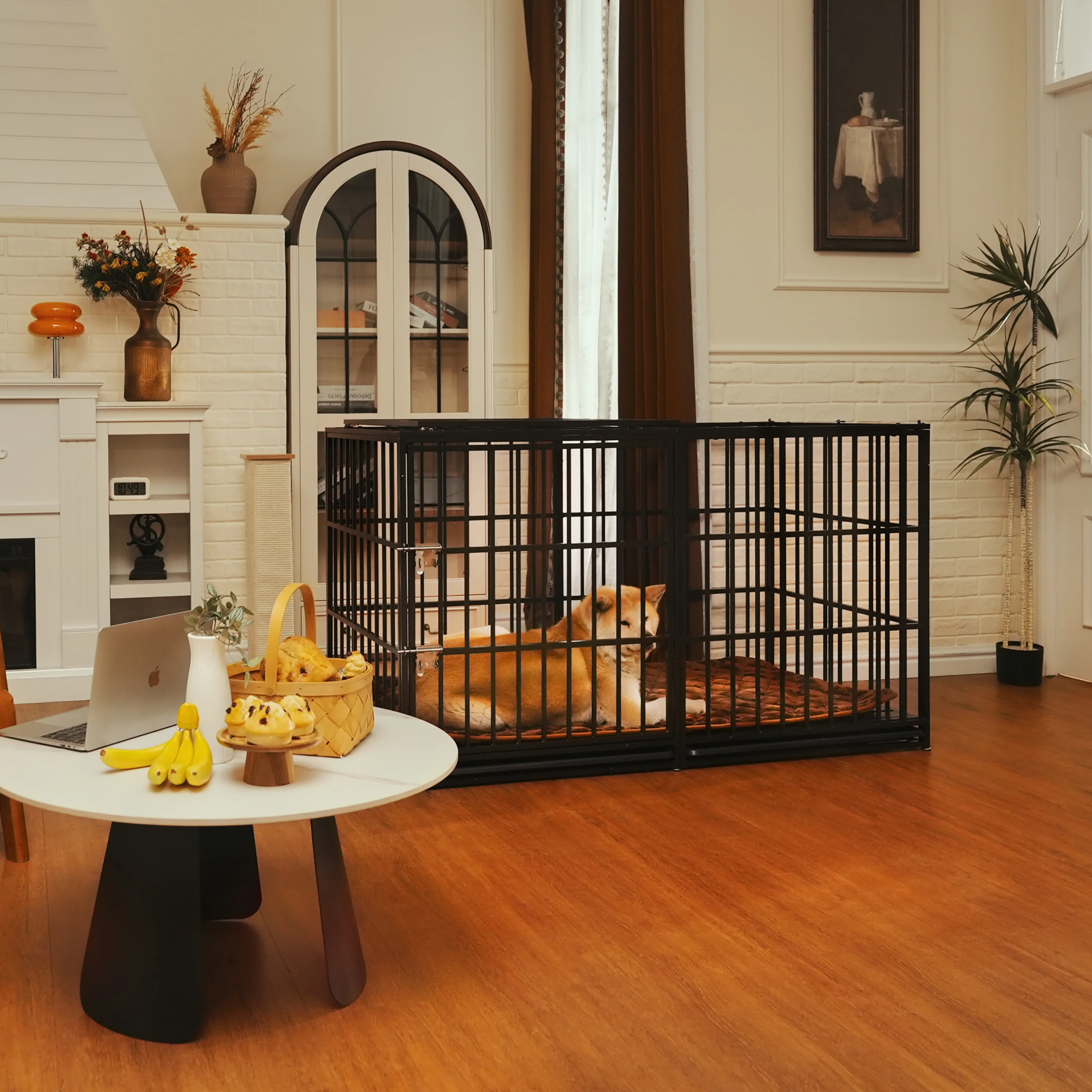 Ironclad Heavy Duty Carbon Steel Dog Crate with Roof Access, Lockable Wheels, and Hammertone Finish - Image 32