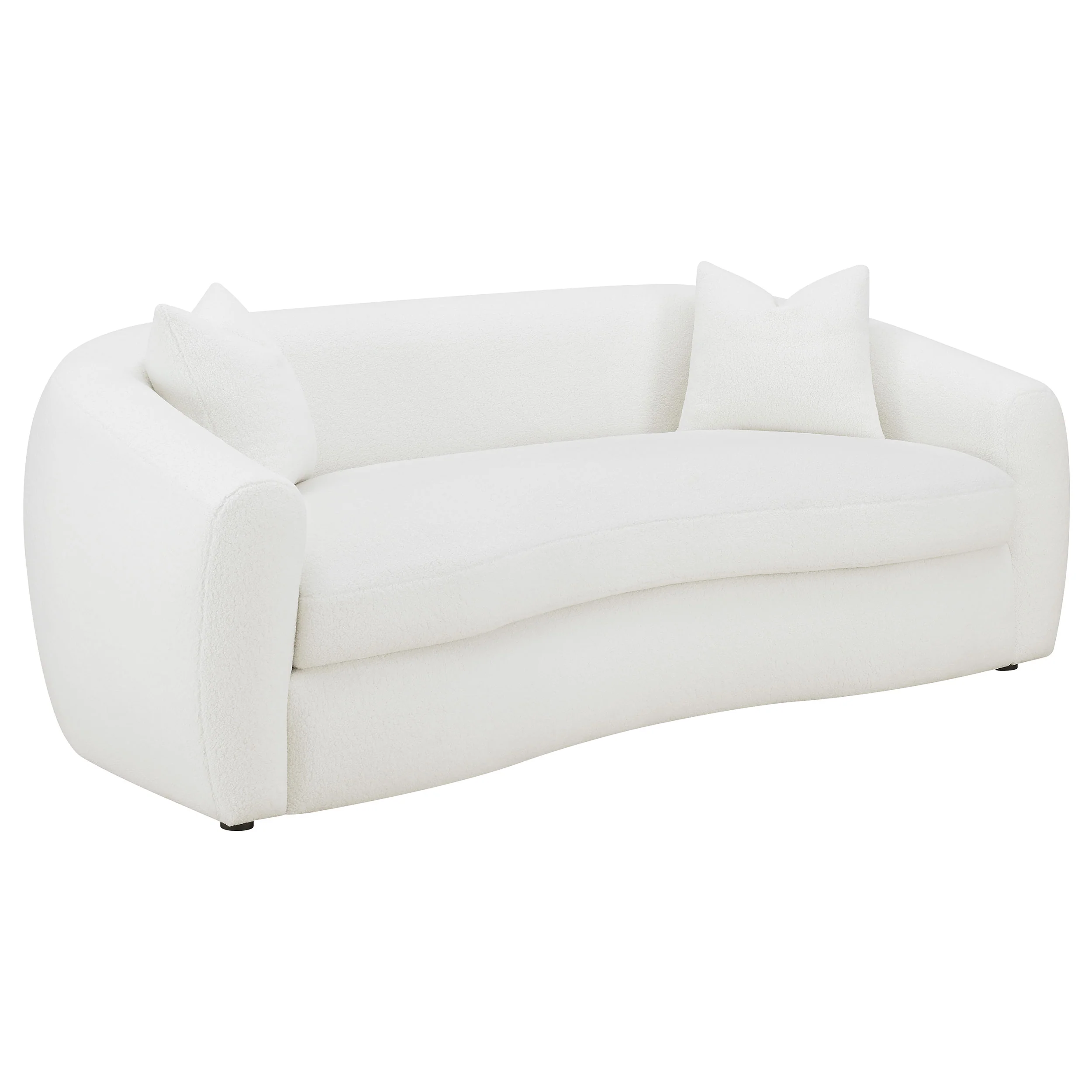 Isabella 2-Piece Faux Sheepskin Sofa Set in Ivory - Image 3