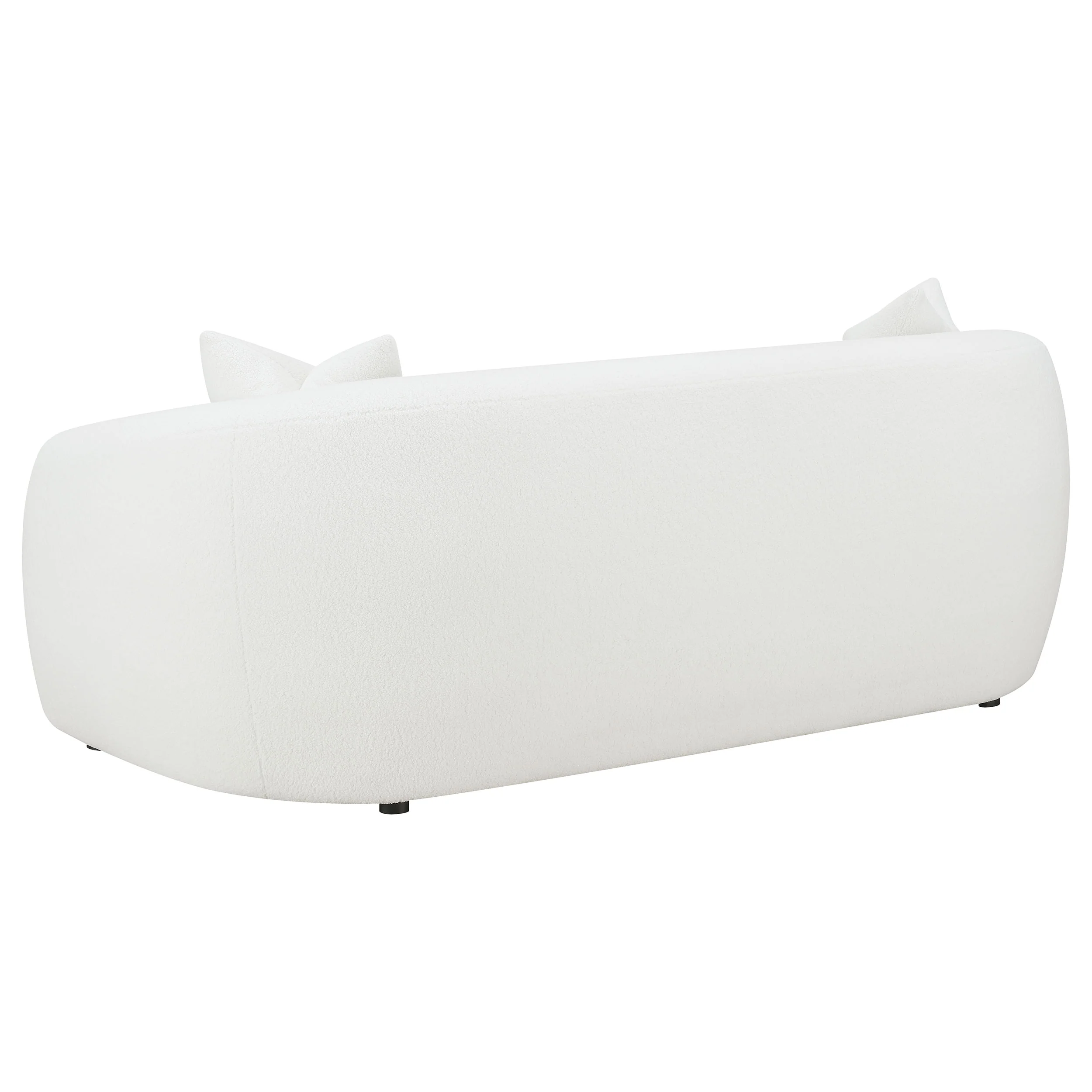 Isabella 2-Piece Faux Sheepskin Sofa Set in Ivory - Image 4