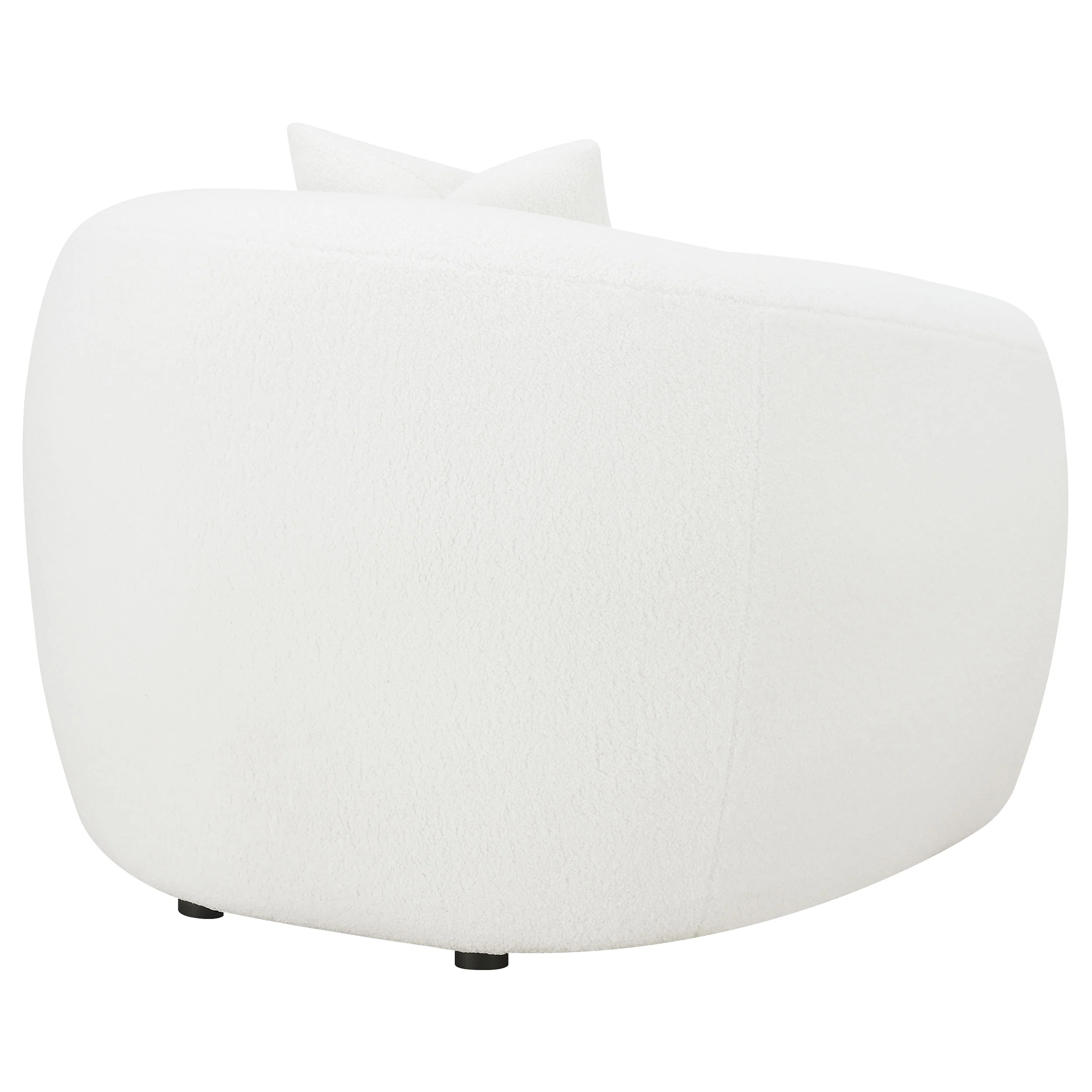 Isabella Faux Sheepskin Accent Chair - Ivory - Image 9