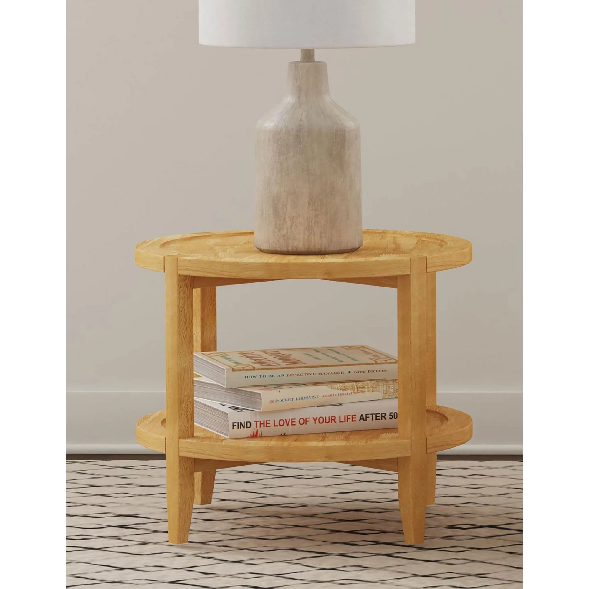Isbell - Round Table With Storage Shelf - Image 15
