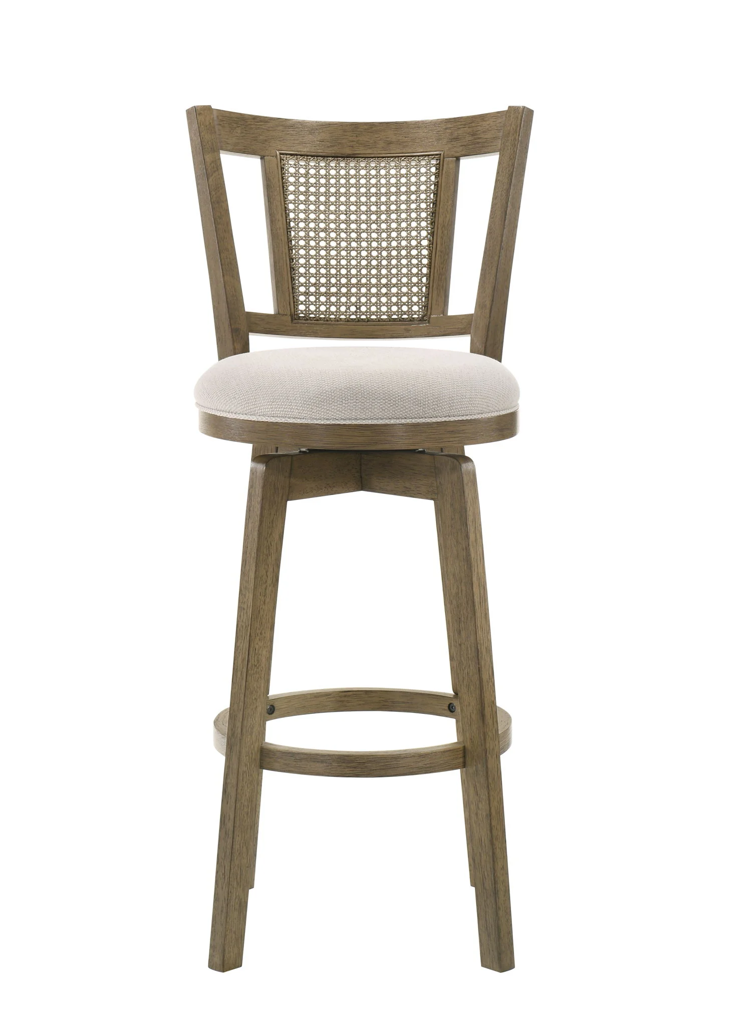 Isla - 26" Putty Brown Counter Height Rubberwood Swivel Barstool - Image 5