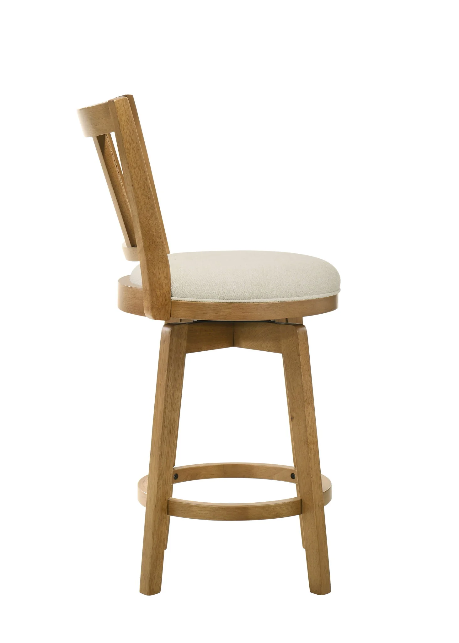 Isla - 30" Amber Glow Bar Height Rubberwood Swivel Barstool - Image 12