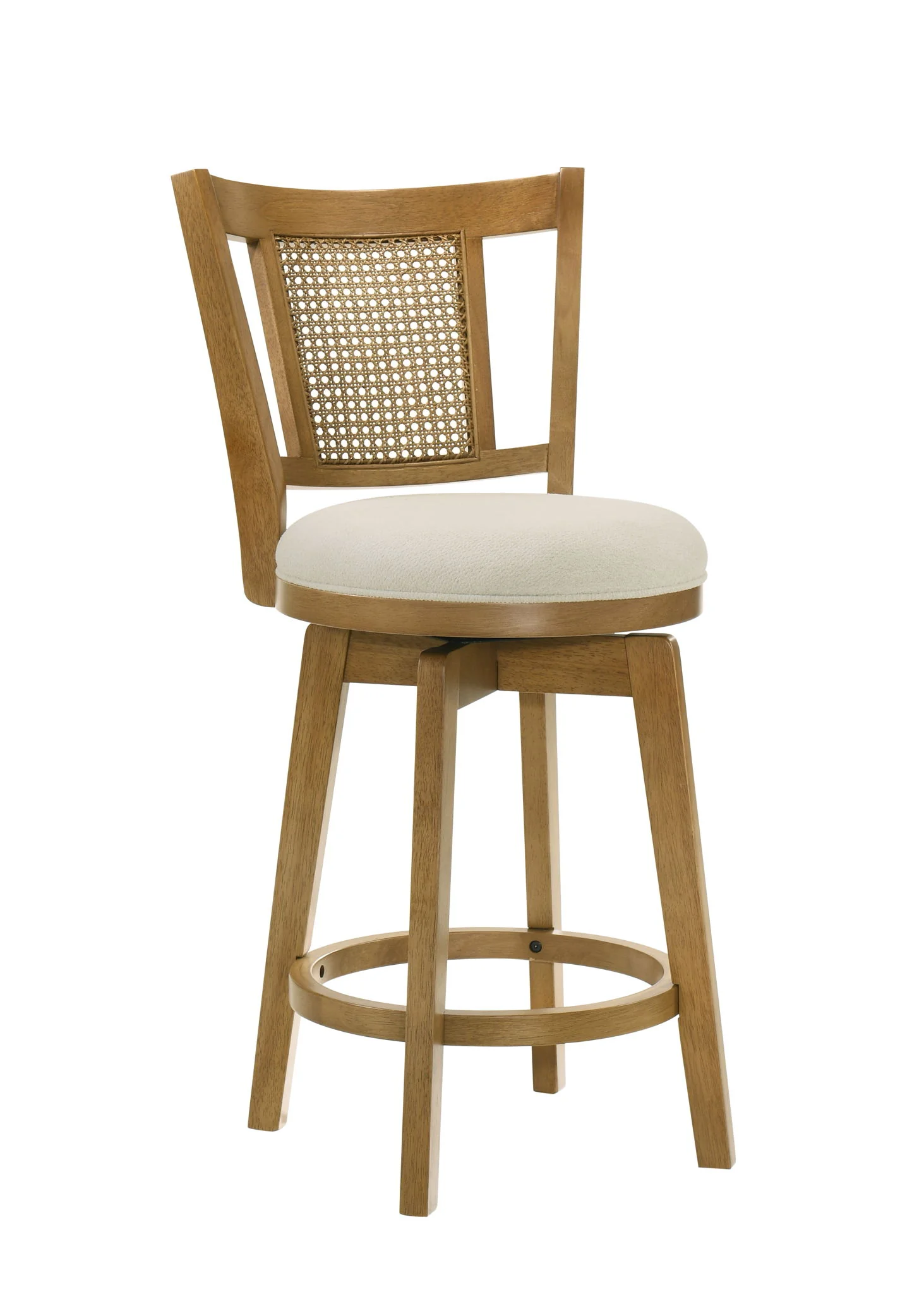Isla - 30" Amber Glow Bar Height Rubberwood Swivel Barstool - Image 7