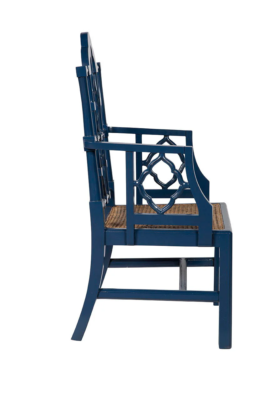 Italian - Arm Chair (Set of 2) - Blue - Image 3