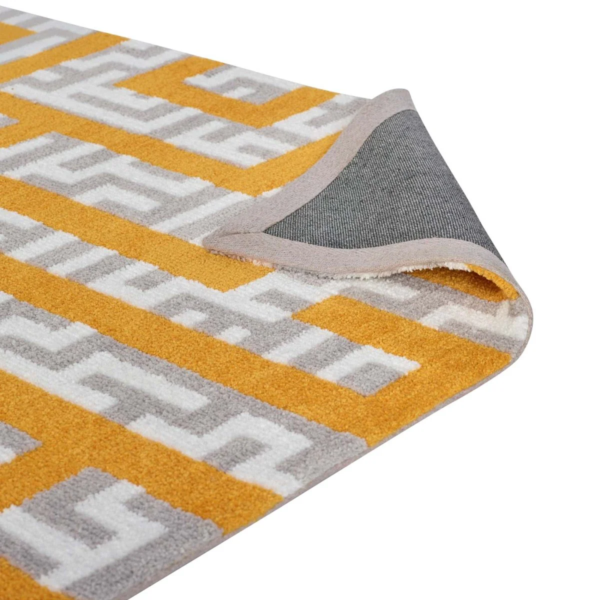 Ivory Light Gray Geometric Maze Area Rug - Modern Contemporary Indoor Accent Rug - Image 11