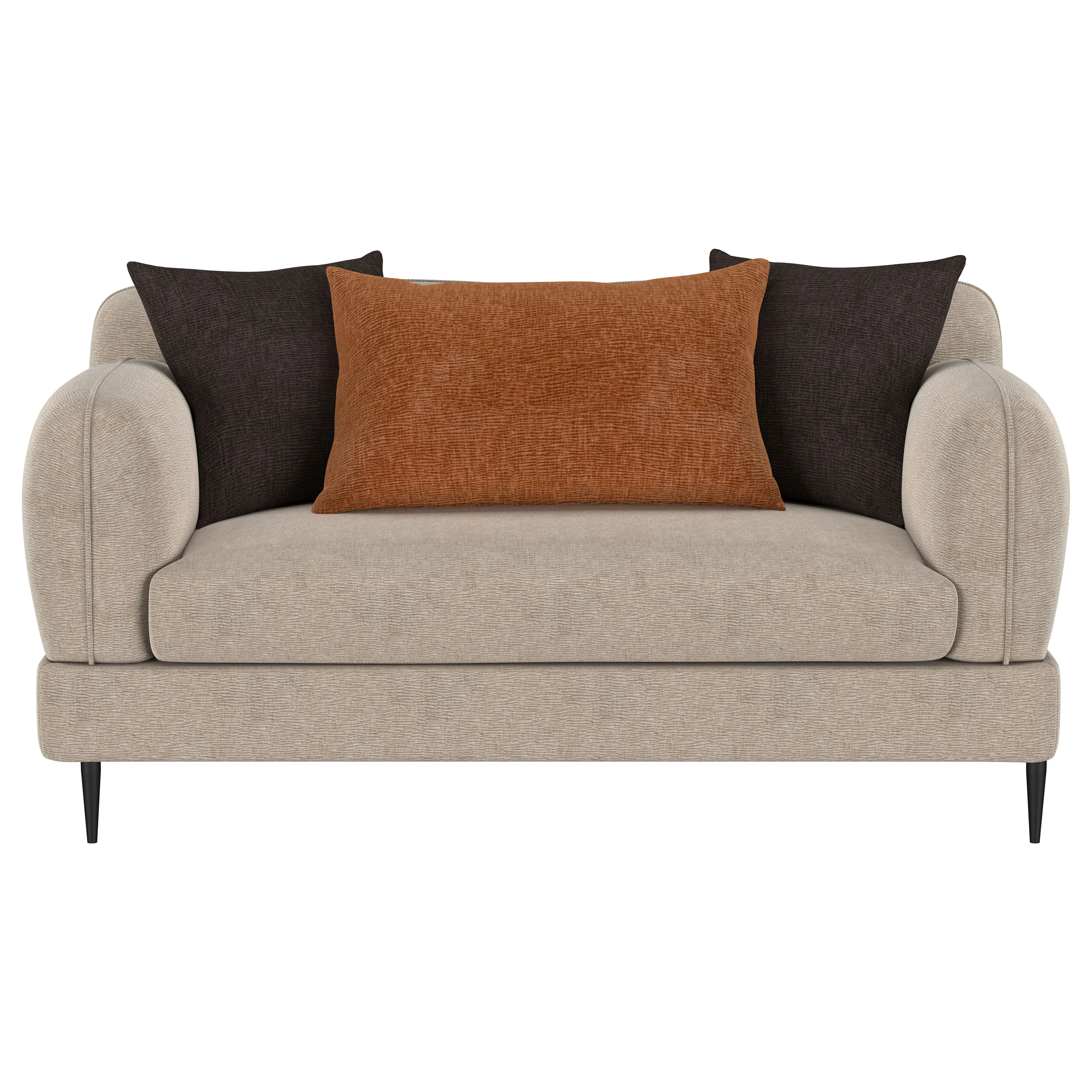 Jade 2-Piece Chenille Upholstered Sofa Set, Latte - Image 10