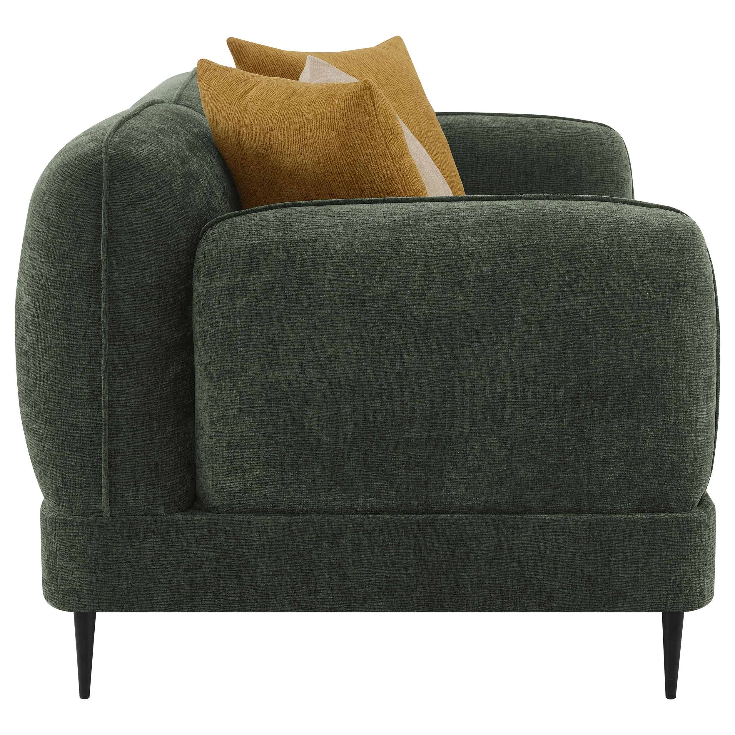 Jade 2-Piece Chenille Upholstered Sofa Set Green - Image 10