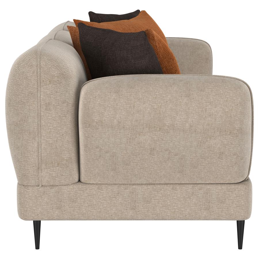 Upholstered Contemporary Track Arm Sofa - Image 9