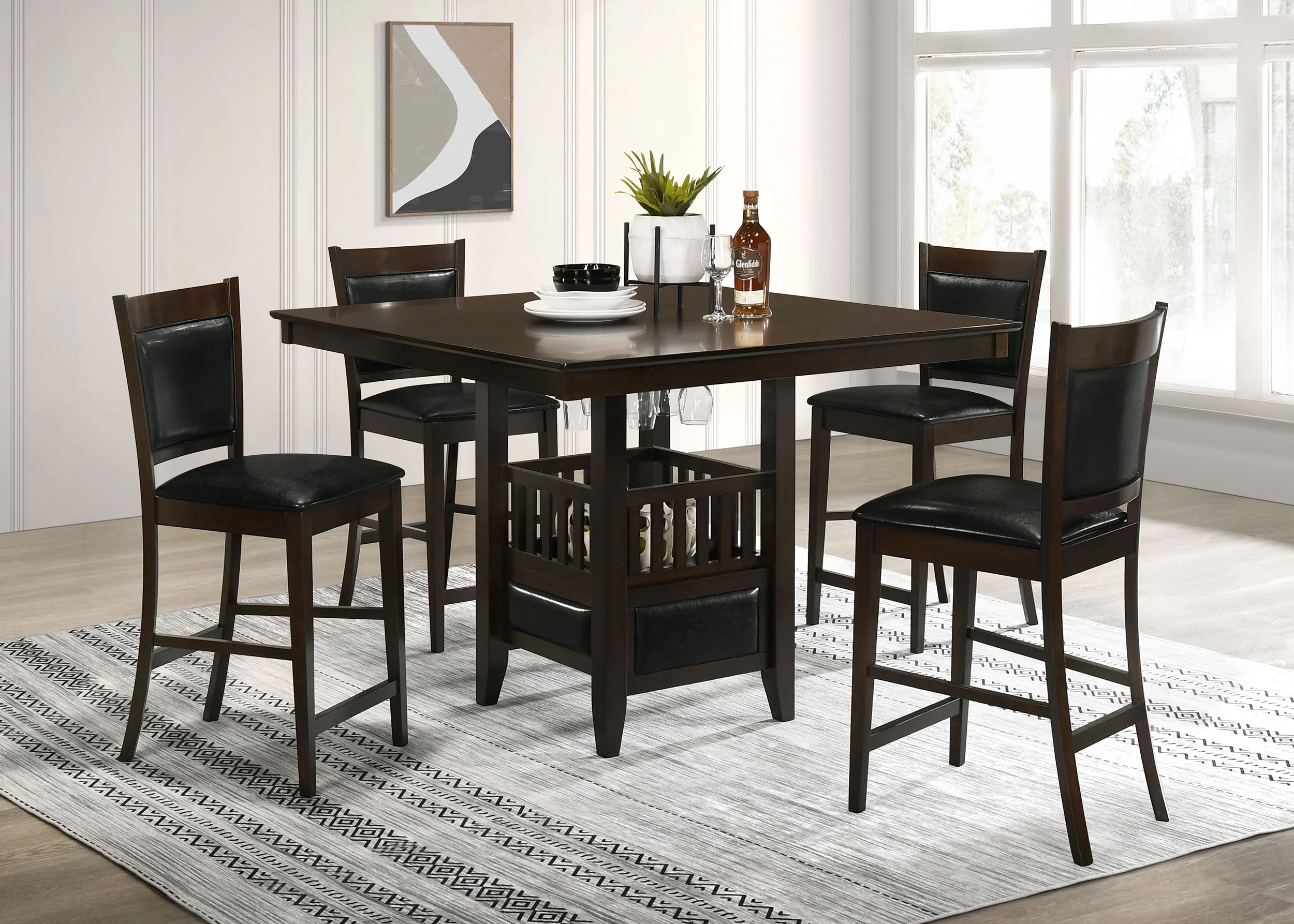 Jaden Upholstered Counter Chair Espresso, Set of 2 - Image 12