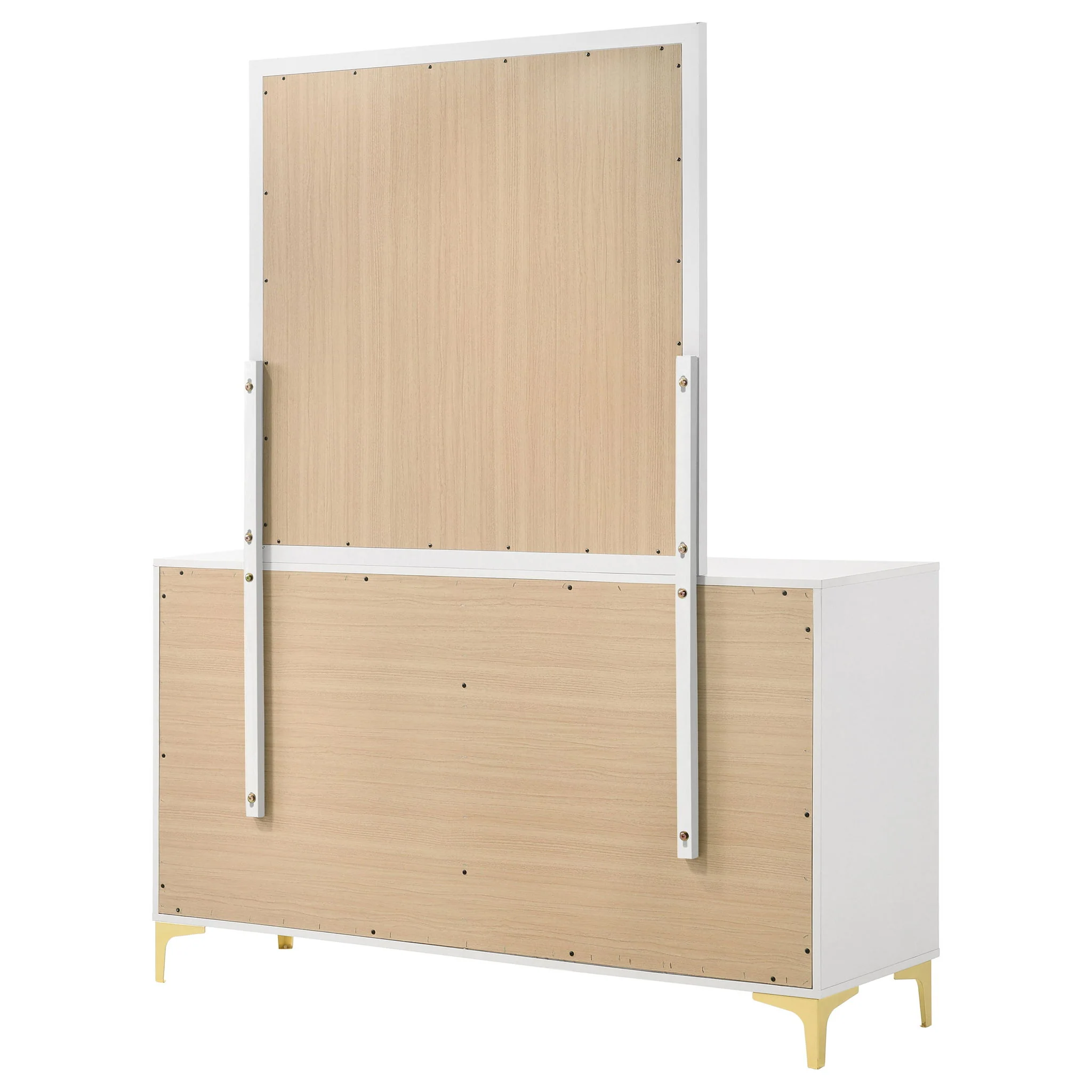 James - 6 Drawer Dresser With Mirror - White - Image 6