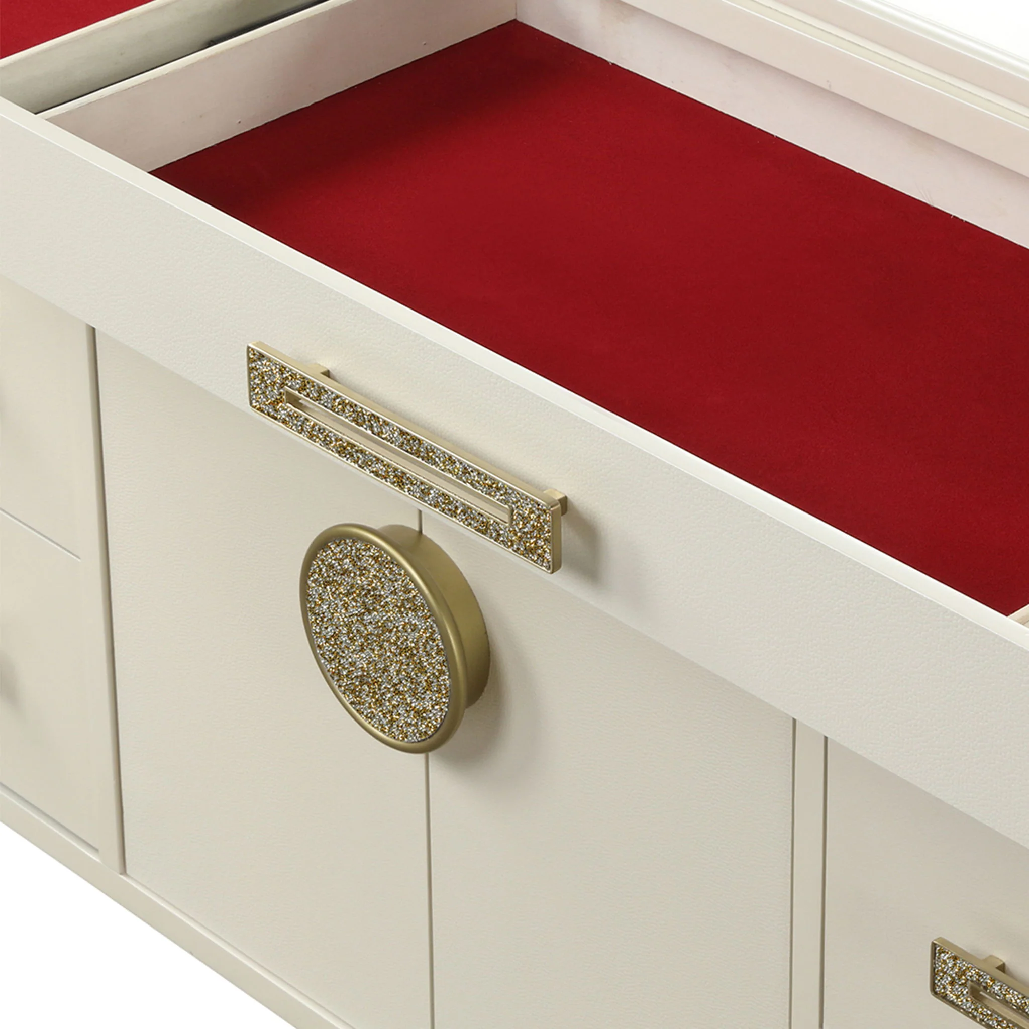Jasmine - 8 Drawer Dresser With Side LED Lightning - Beige - Image 4