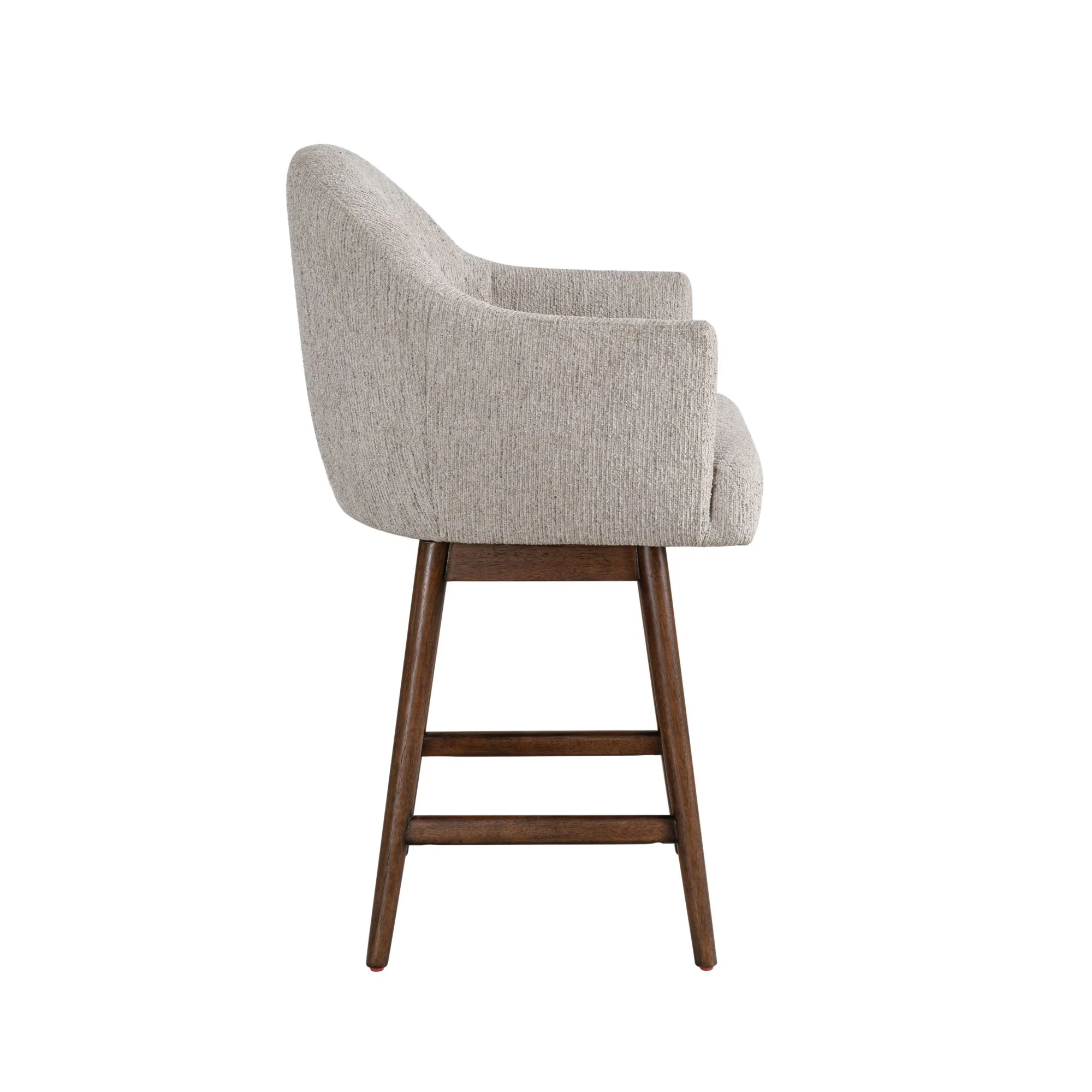 Jaxon - Brown Solid Wood Upholstered 26" Counter Height Swivel Barstool - Image 5