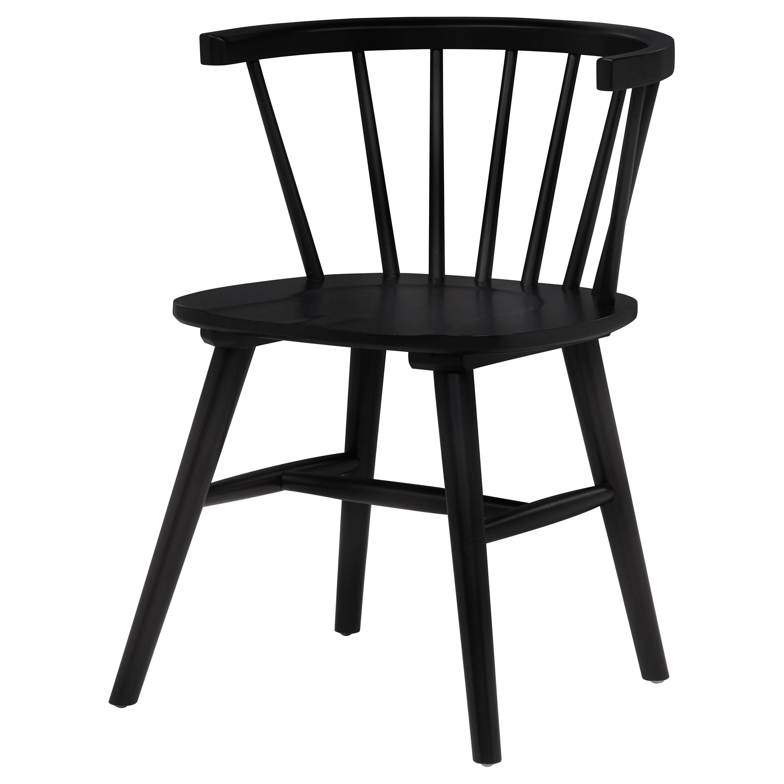 Jeffries Windsor Wood Dining Side Chair Black Set of 2 - Image 5