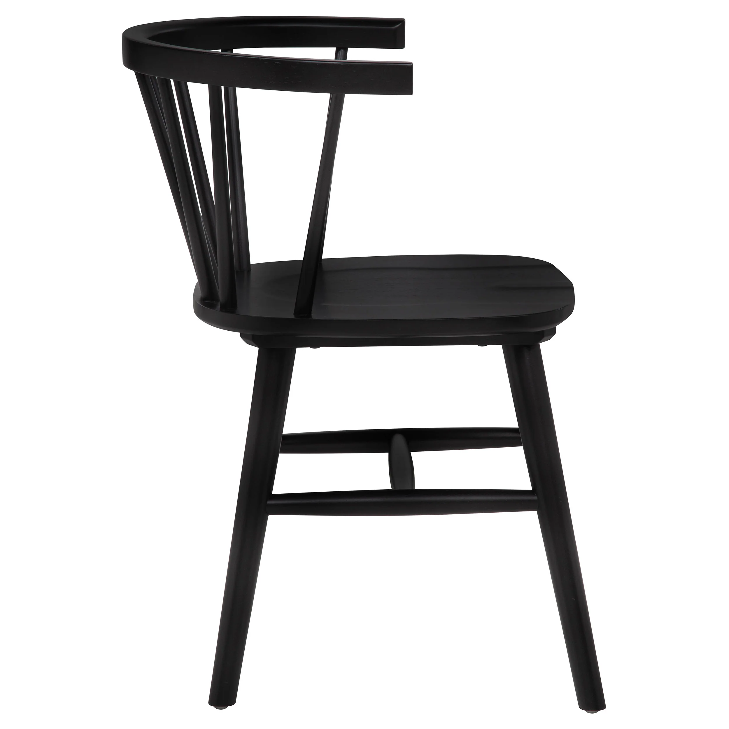 Jeffries Windsor Wood Dining Side Chair Black Set of 2 - Image 8