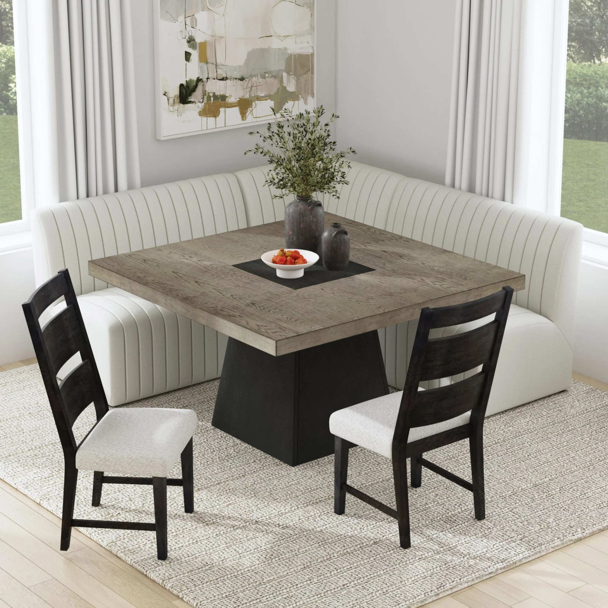 Jemma - Dining Corner Chair - Beige Linen - Image 4