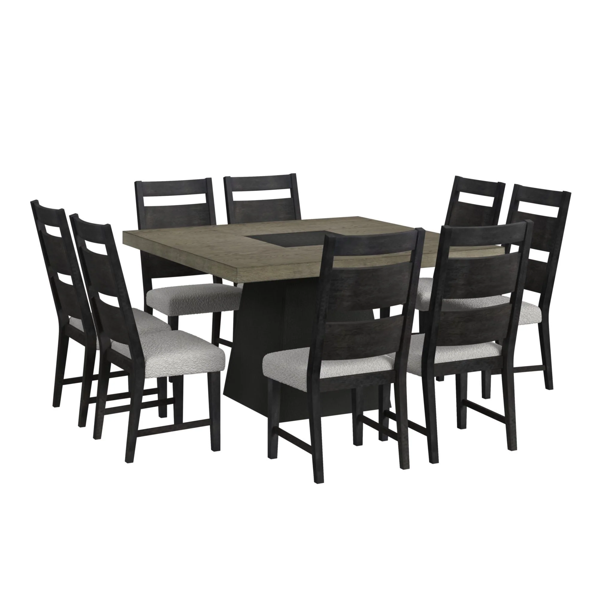 Jemma - Square Dining Table - Gray / Dark Espresso - Image 7