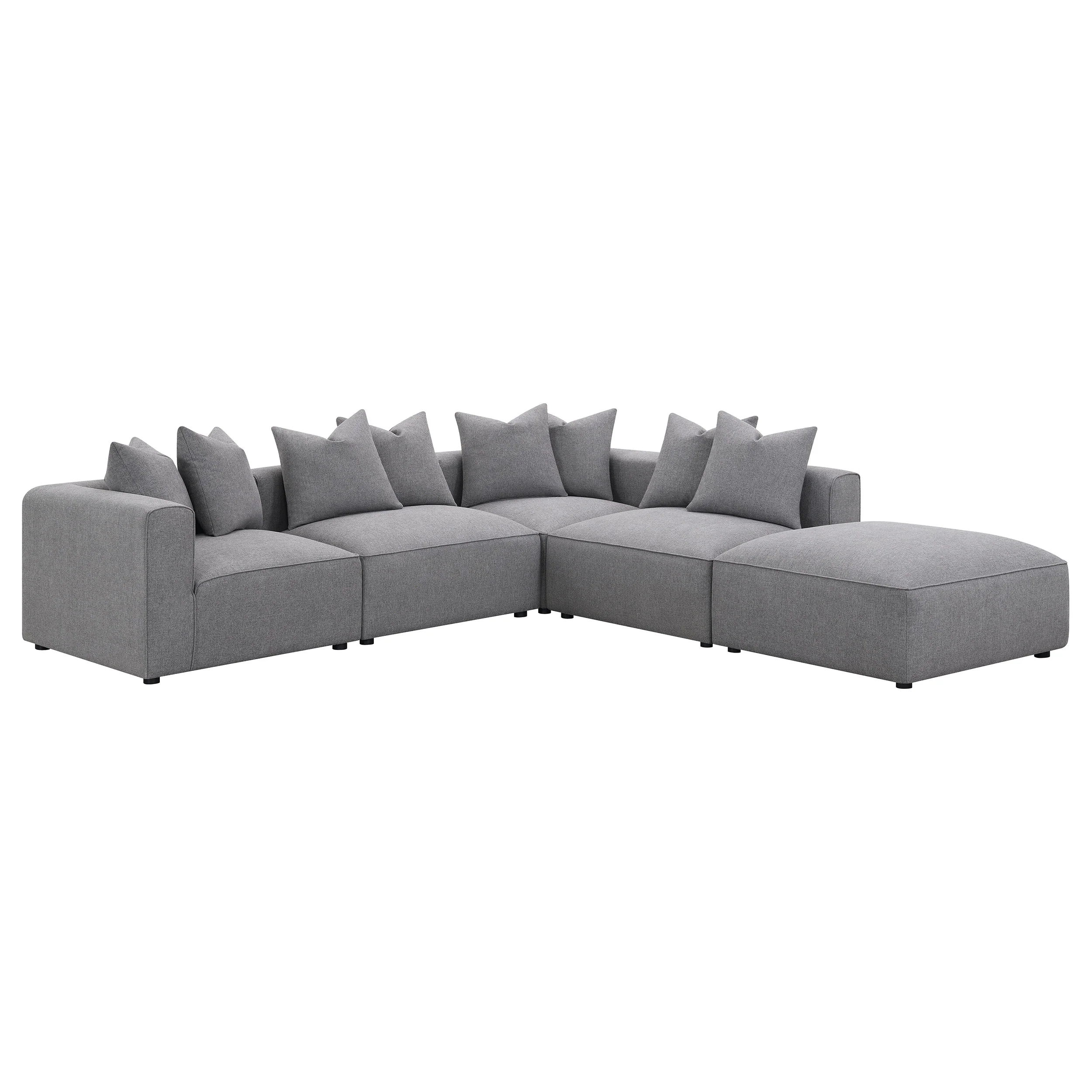 Jennifer Upholstered Armless Chair in Grey - Image 12