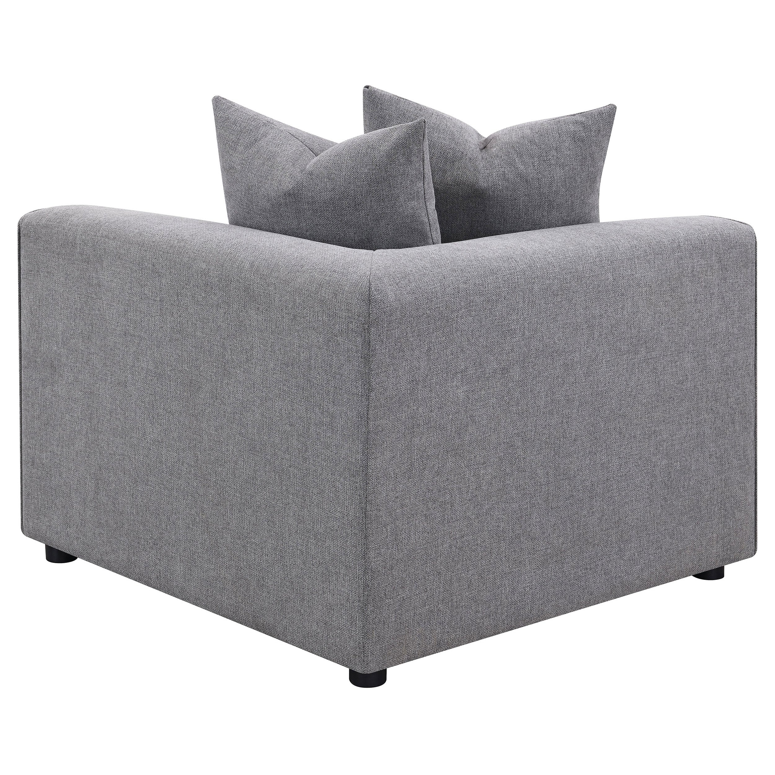 Jennifer Upholstered Corner Chair Grey - Image 4