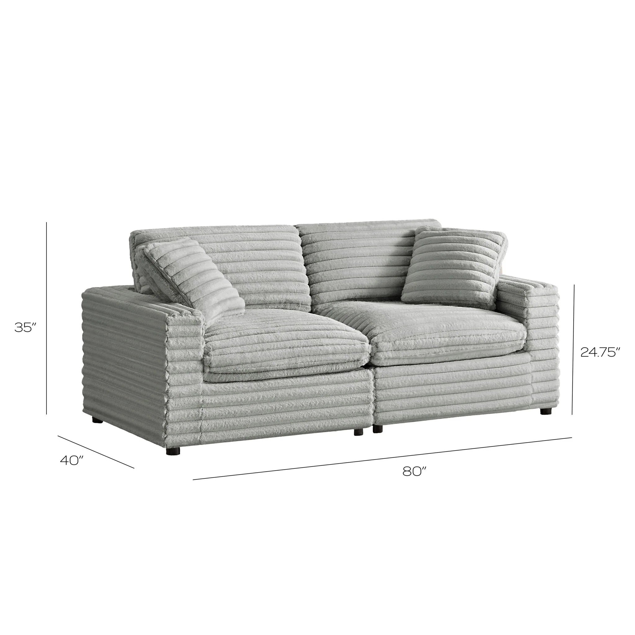 Jenny - 2 Piece Sofa Sectional - Gray - Image 4