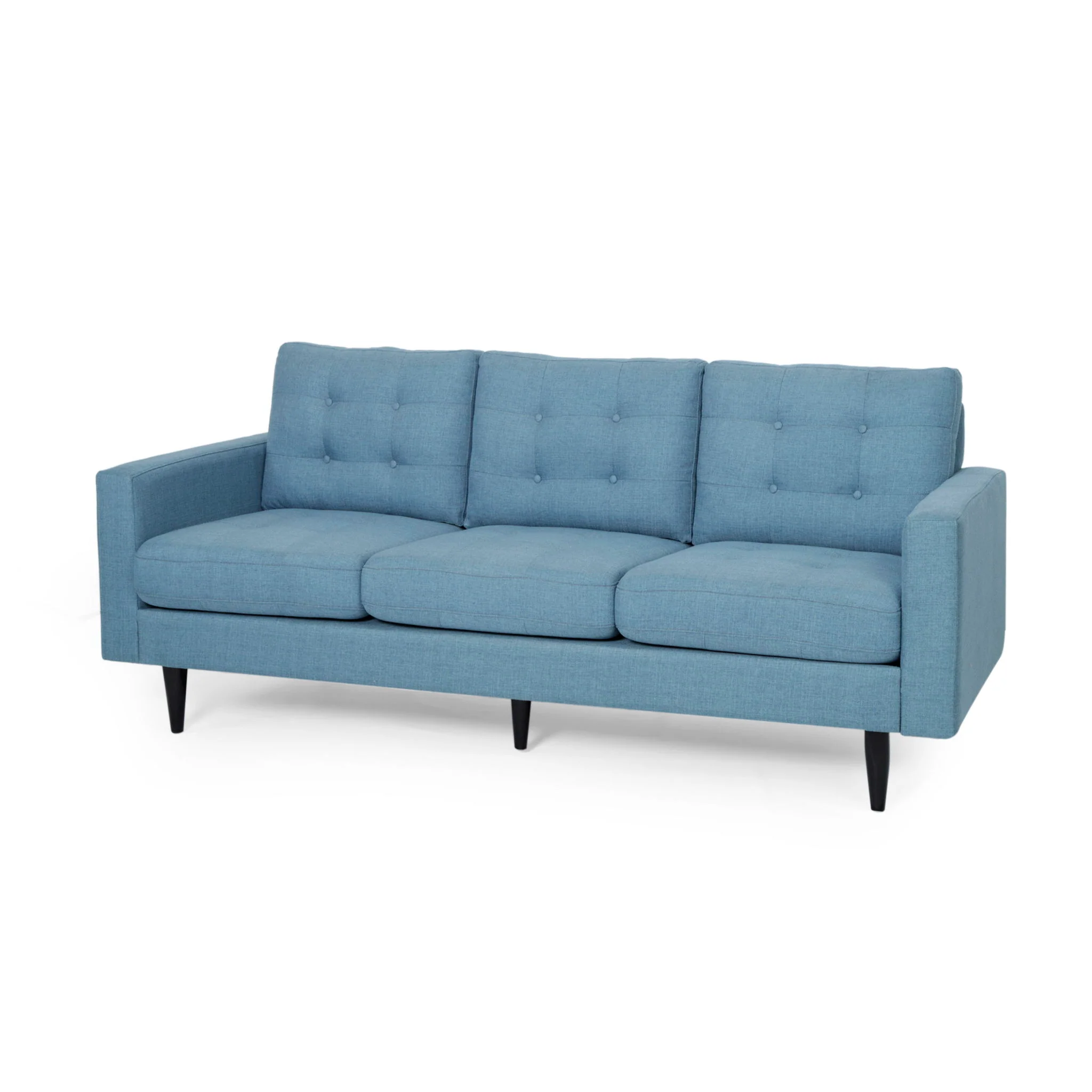 Jenny - Contemporary Tufted Fabric 3 Seater Sofa - Image 7