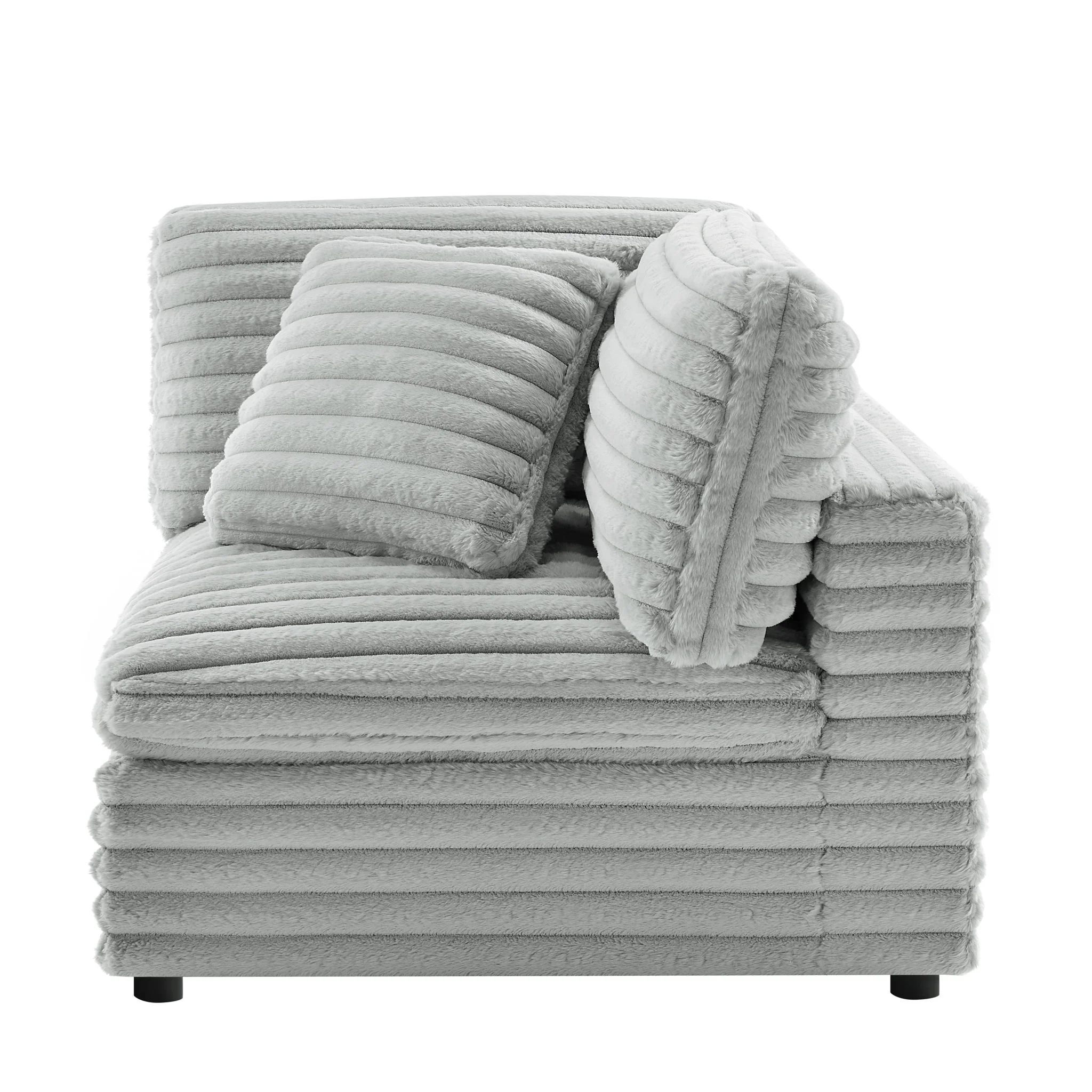 Jenny - Corner Accent Chair - Gray - Image 5