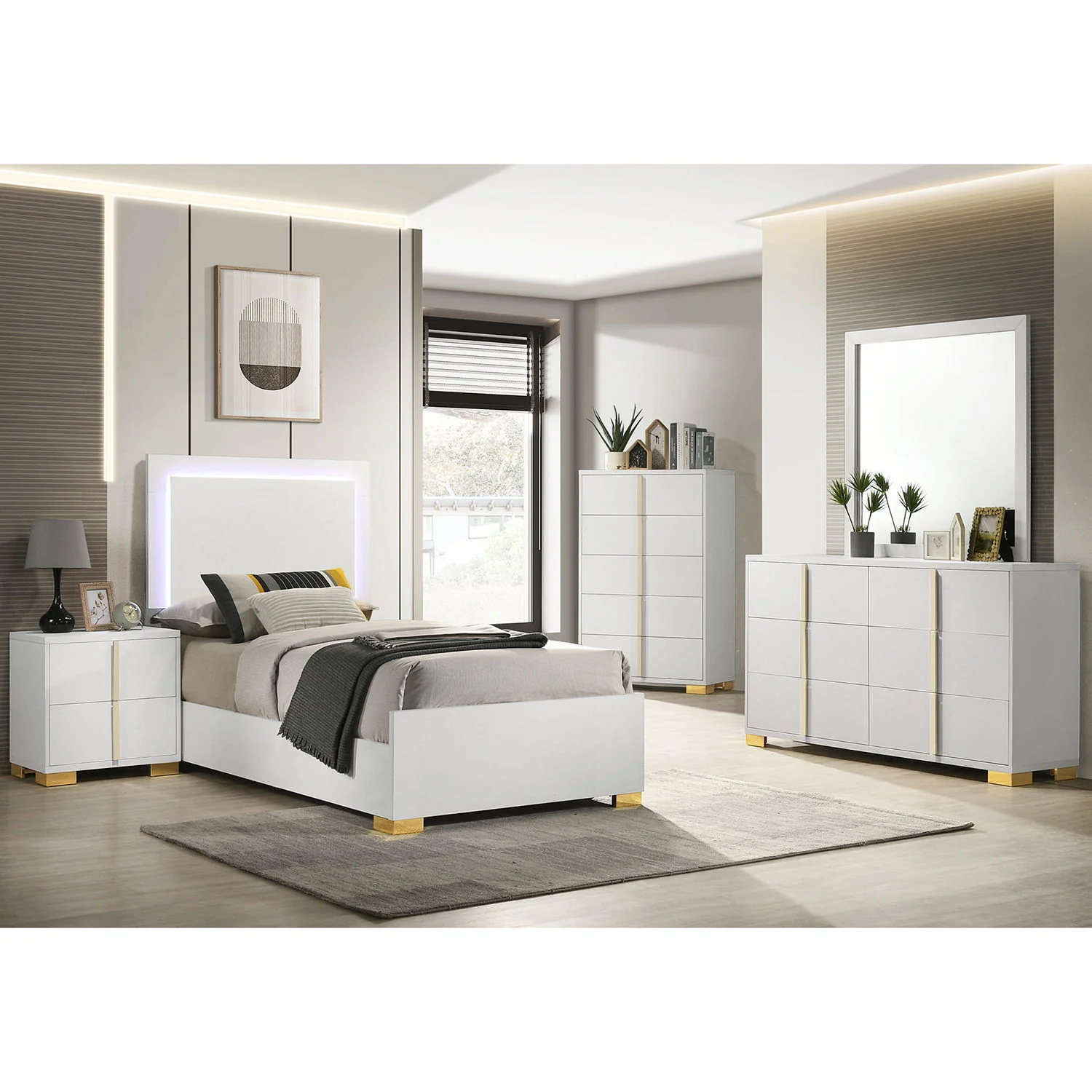 Jeremiah - LED Panel Bed With Touch Controlled Lighting - Image 14