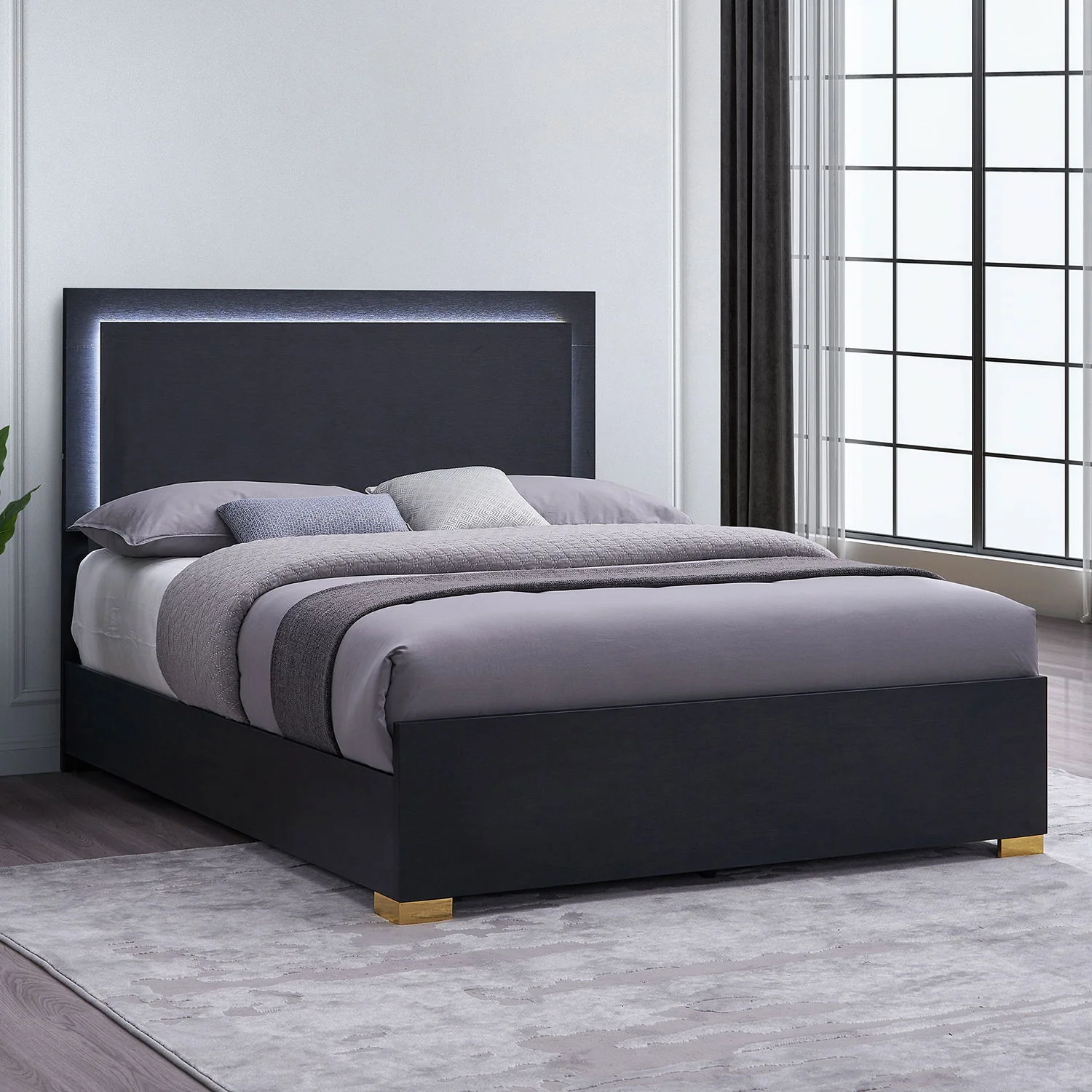 Jeremiah - LED Panel Bed With Touch Controlled Lighting - Image 26