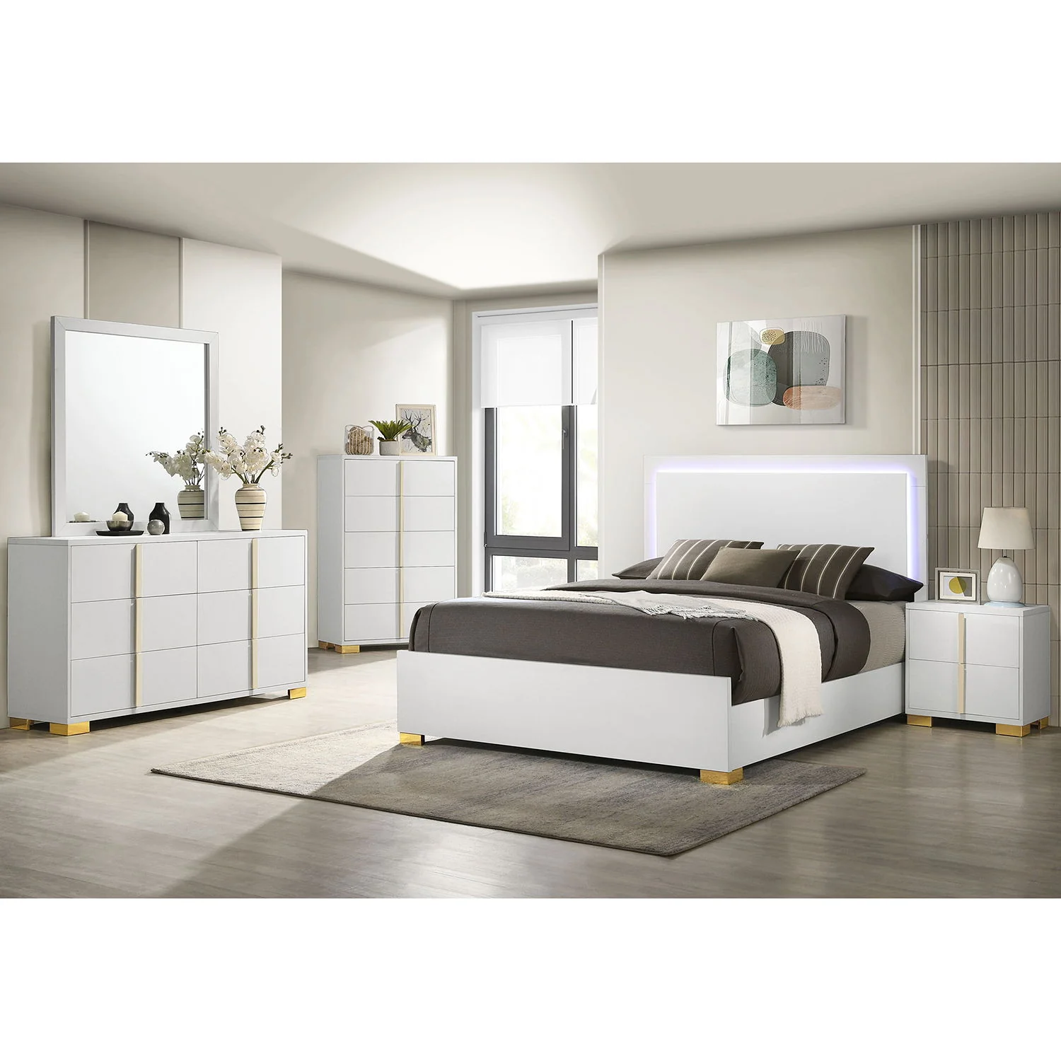 Jeremiah - LED Panel Bed With Touch Controlled Lighting - Image 29
