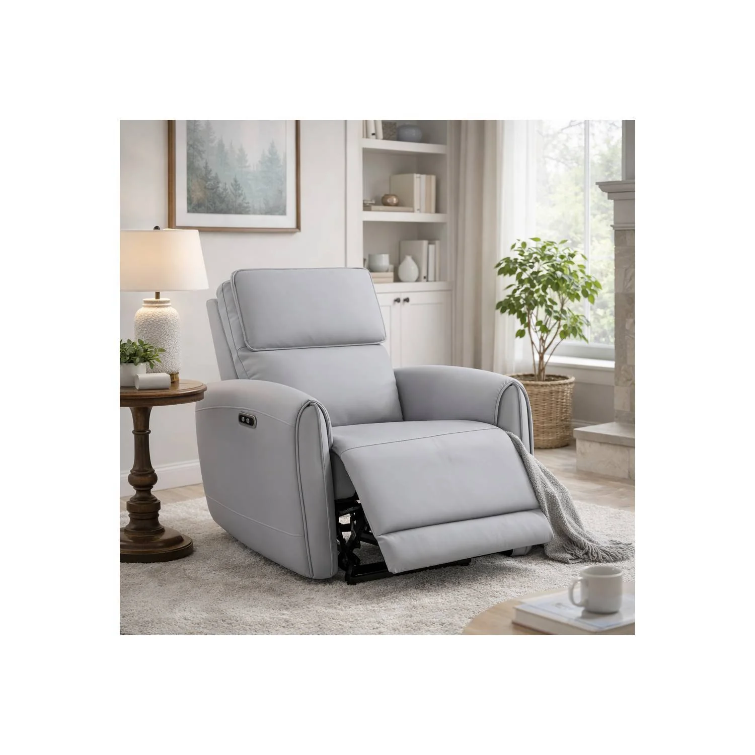 Jeromie - Power Motion Recliner With USB Port - Gray - Image 6