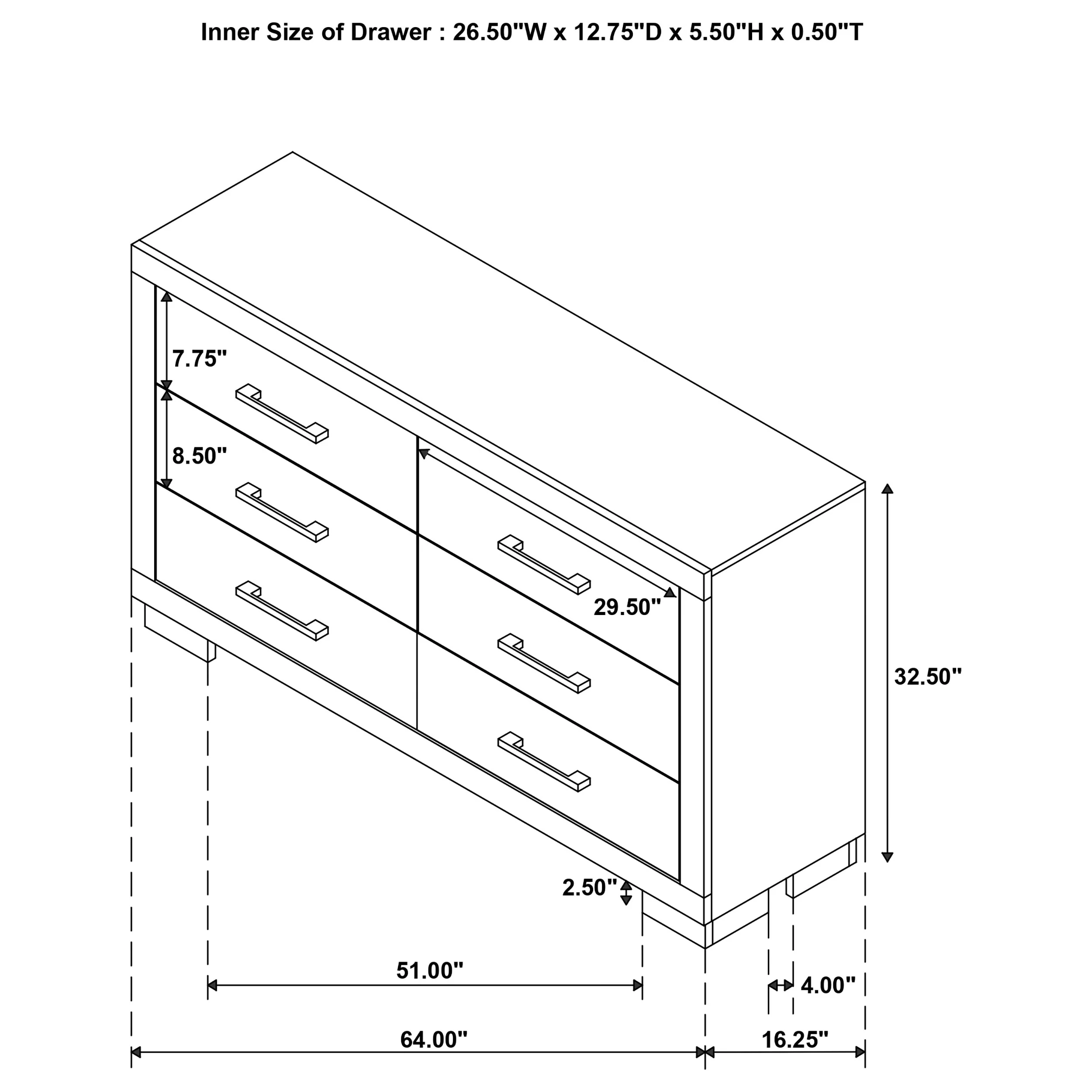 Jessica 6-Drawer Dresser in Snow White - Image 11