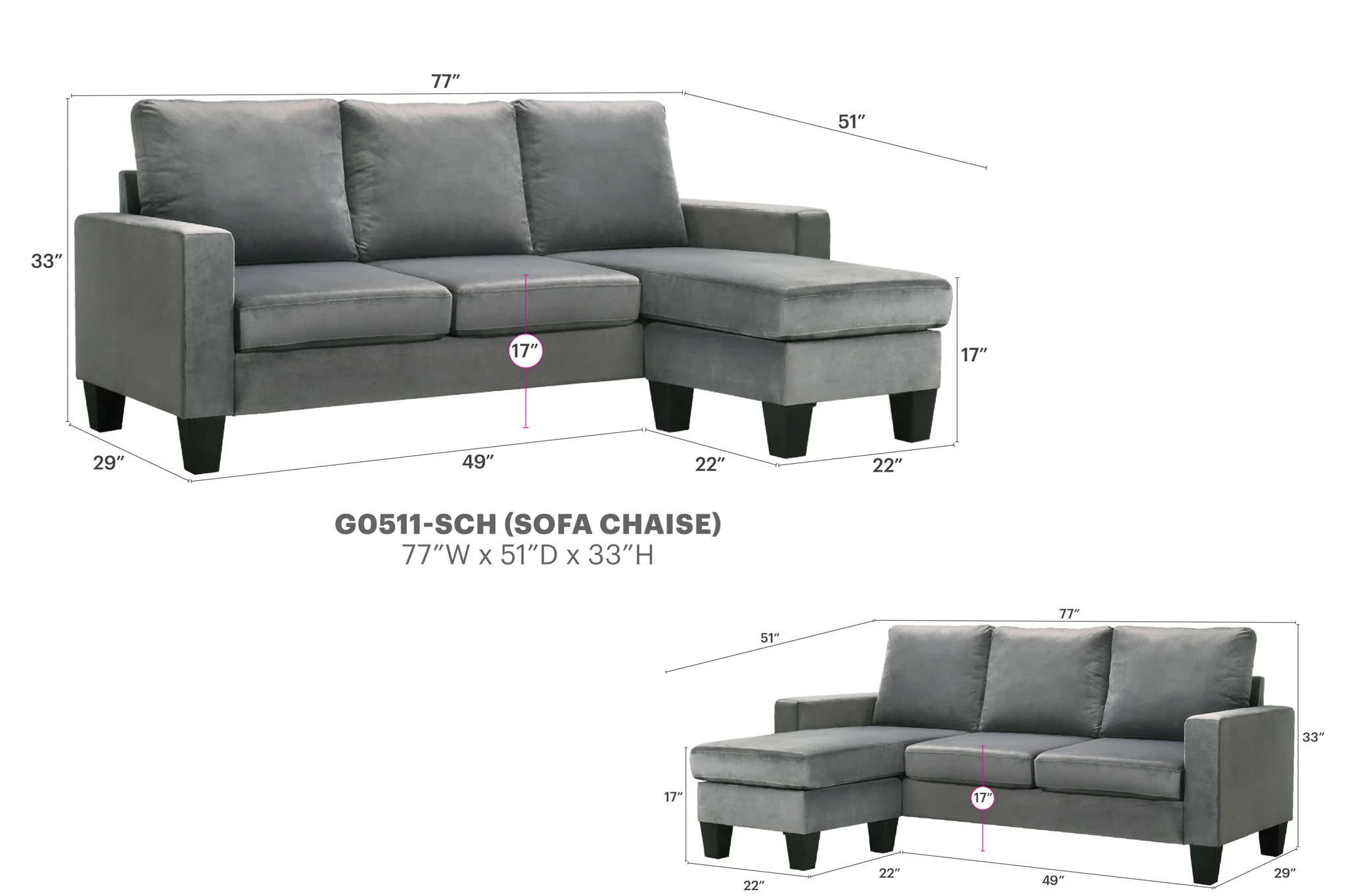 Jessica - Sofa Chaise - Image 11