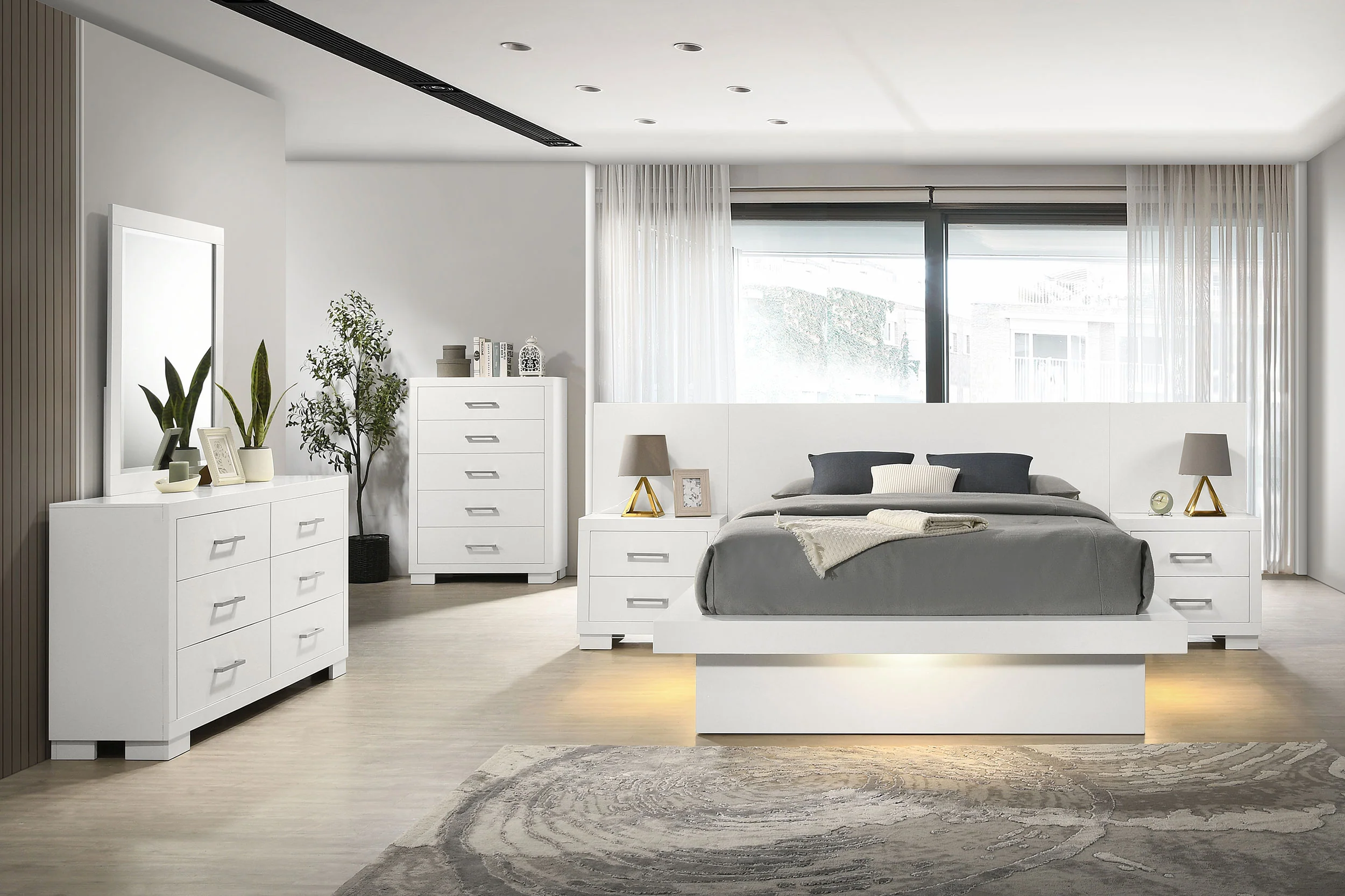 Jessica Wood Bed Panels Cream White - Image 5