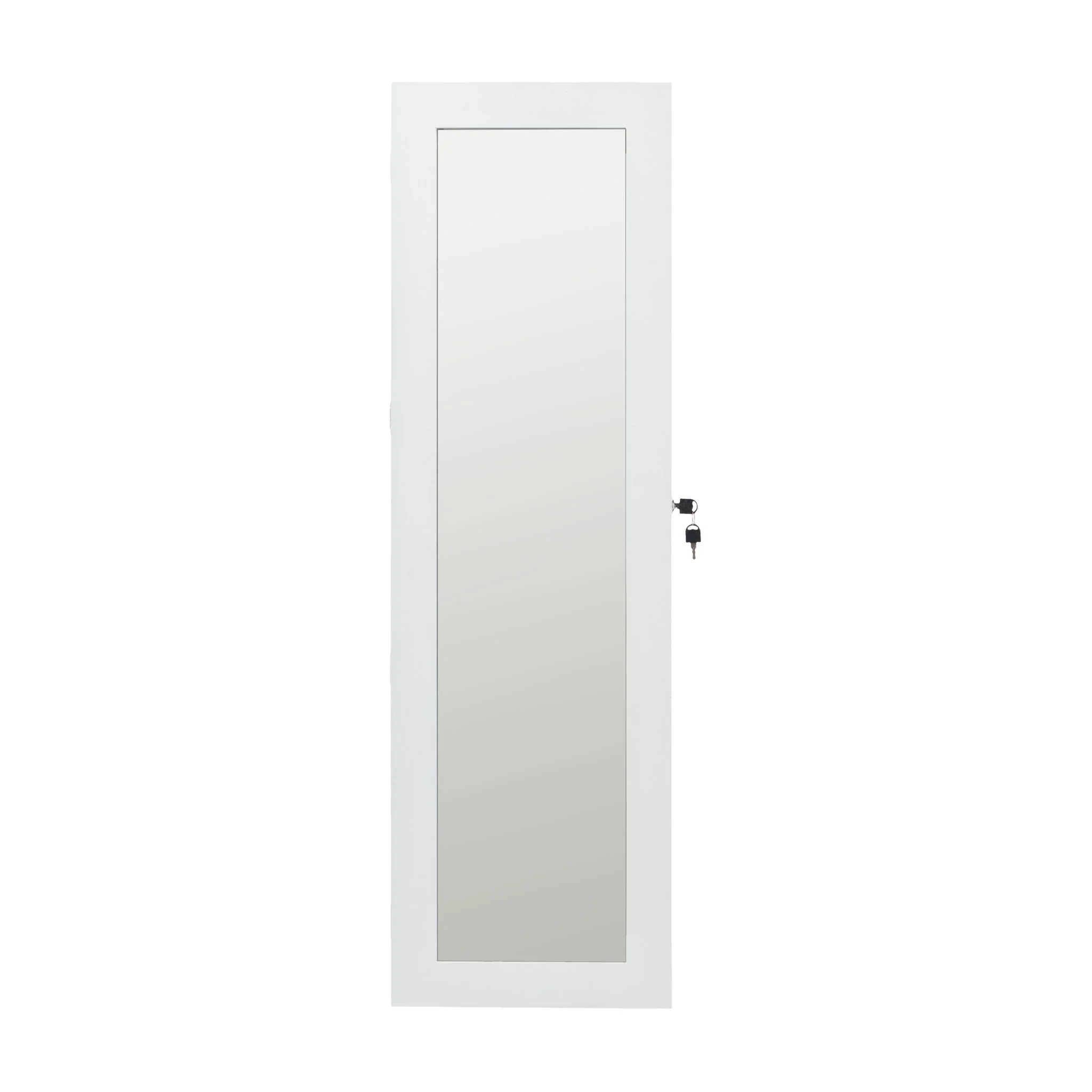 Jewelry Armoire Organizer With Full Length Mirror, Wall Mounted Lockable Cabinet With LED Light - Image 3