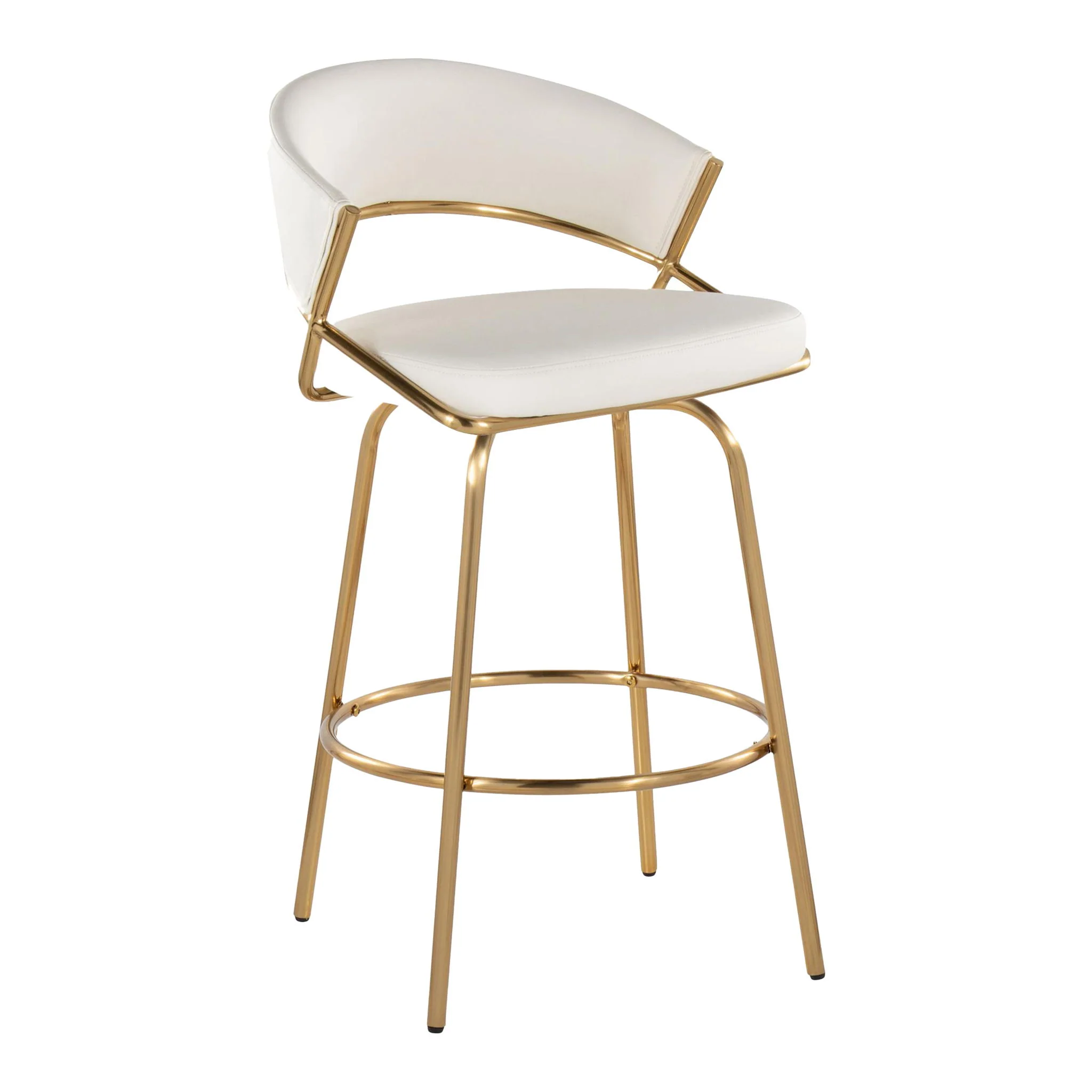 Jie - Glam Fixed Height Counter Stool (Set of 2) - Image 8