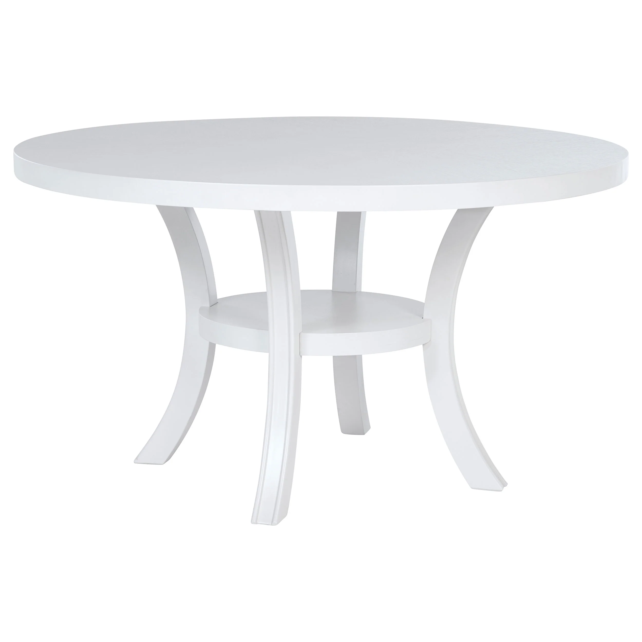 Judd 5-Piece 54-Inch Round Dining Table Set Pearl White - Image 4