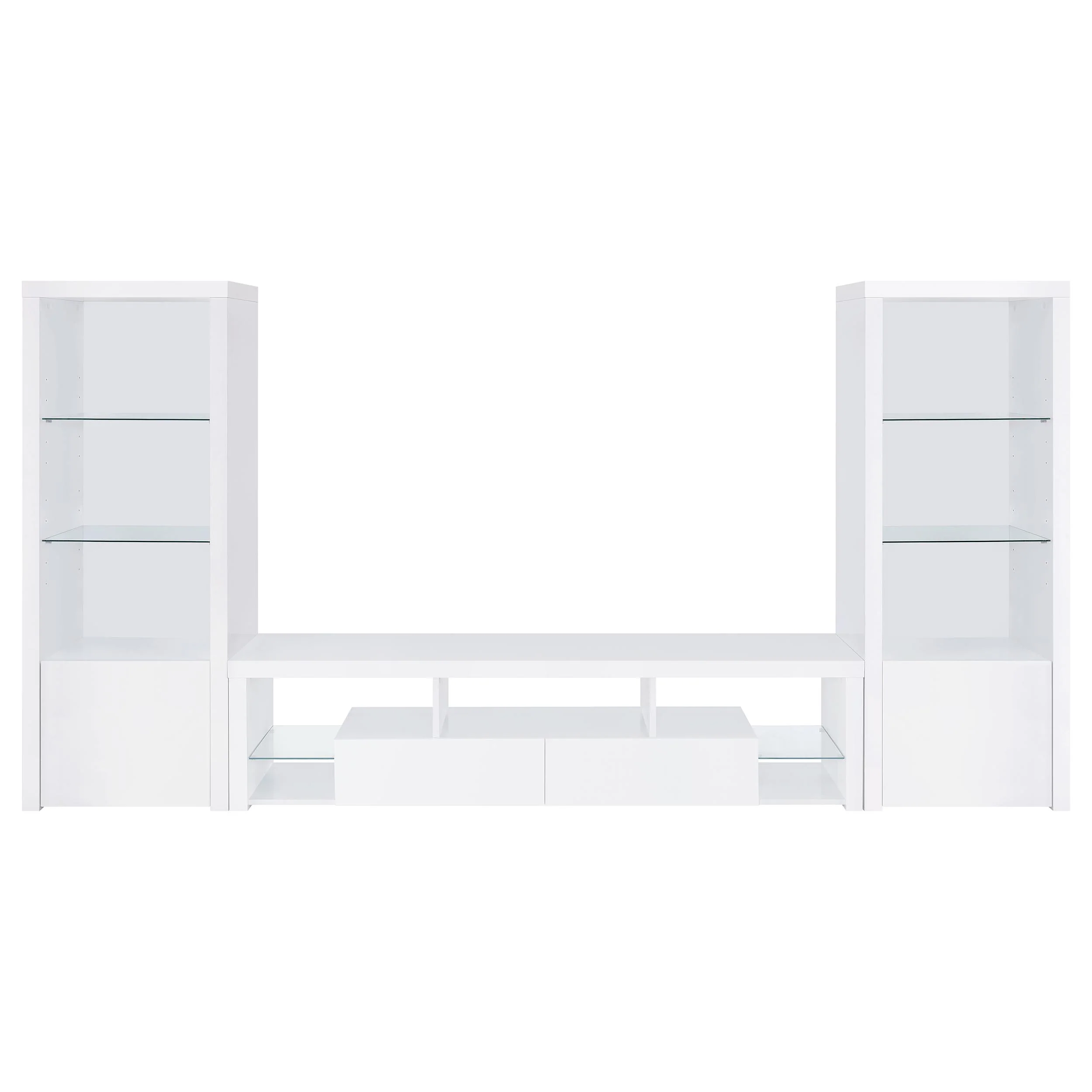 Jude 3-Shelf Media Tower - White High Gloss - Image 8