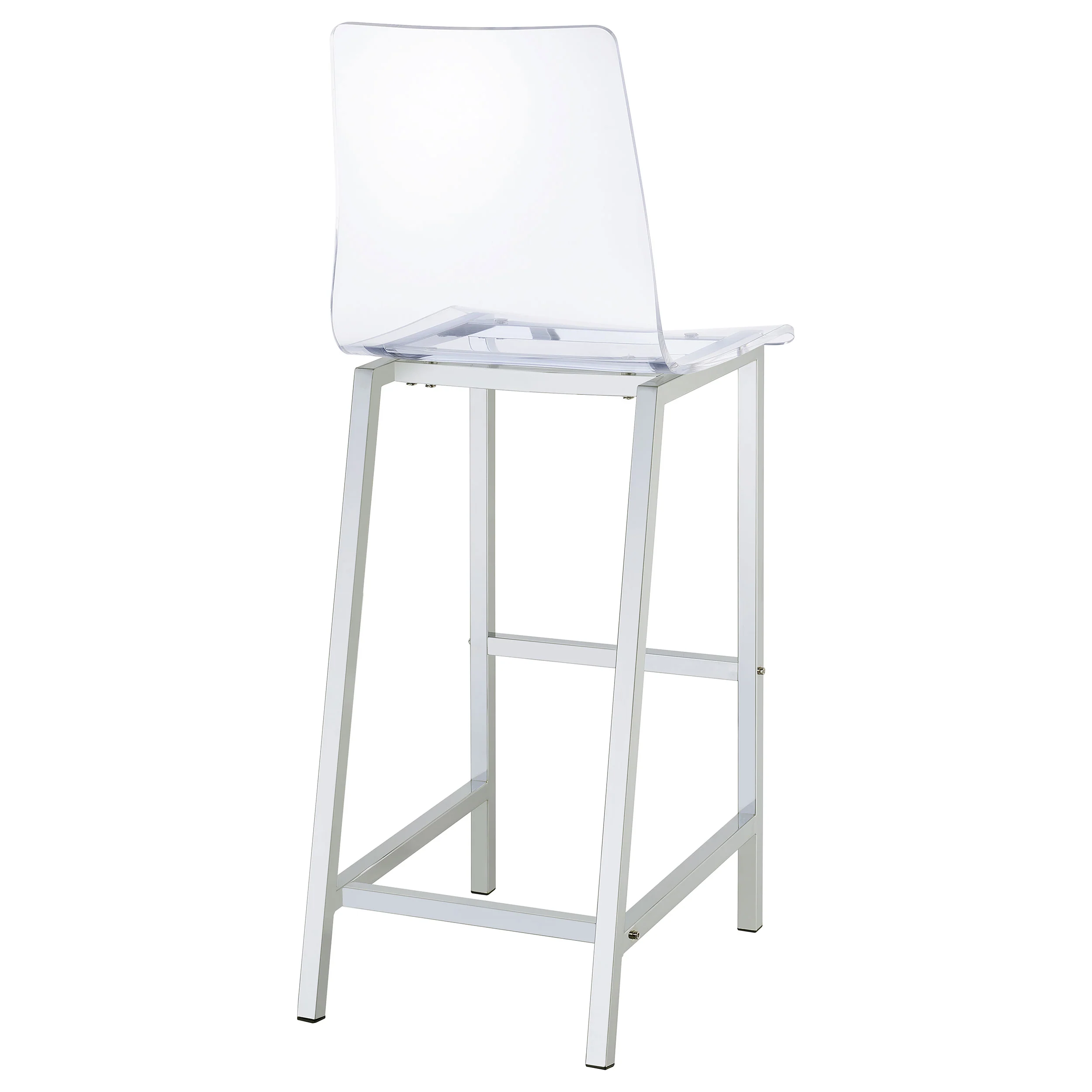 Juelia Clear Acrylic Bar Chair Chrome, Set of 2 - Image 8