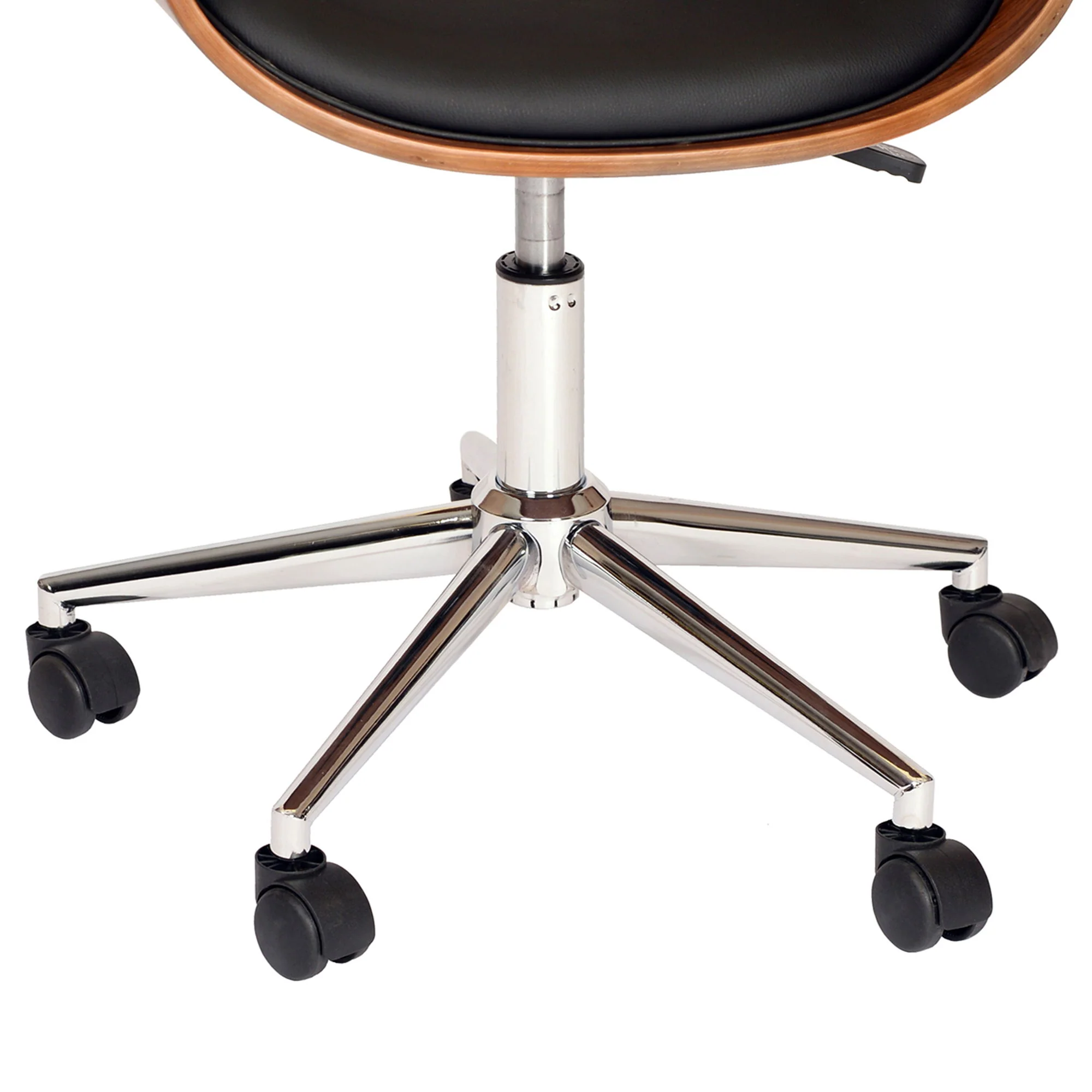 Julian - Modern Veneer Office Chair - Black / Walnut - Image 3