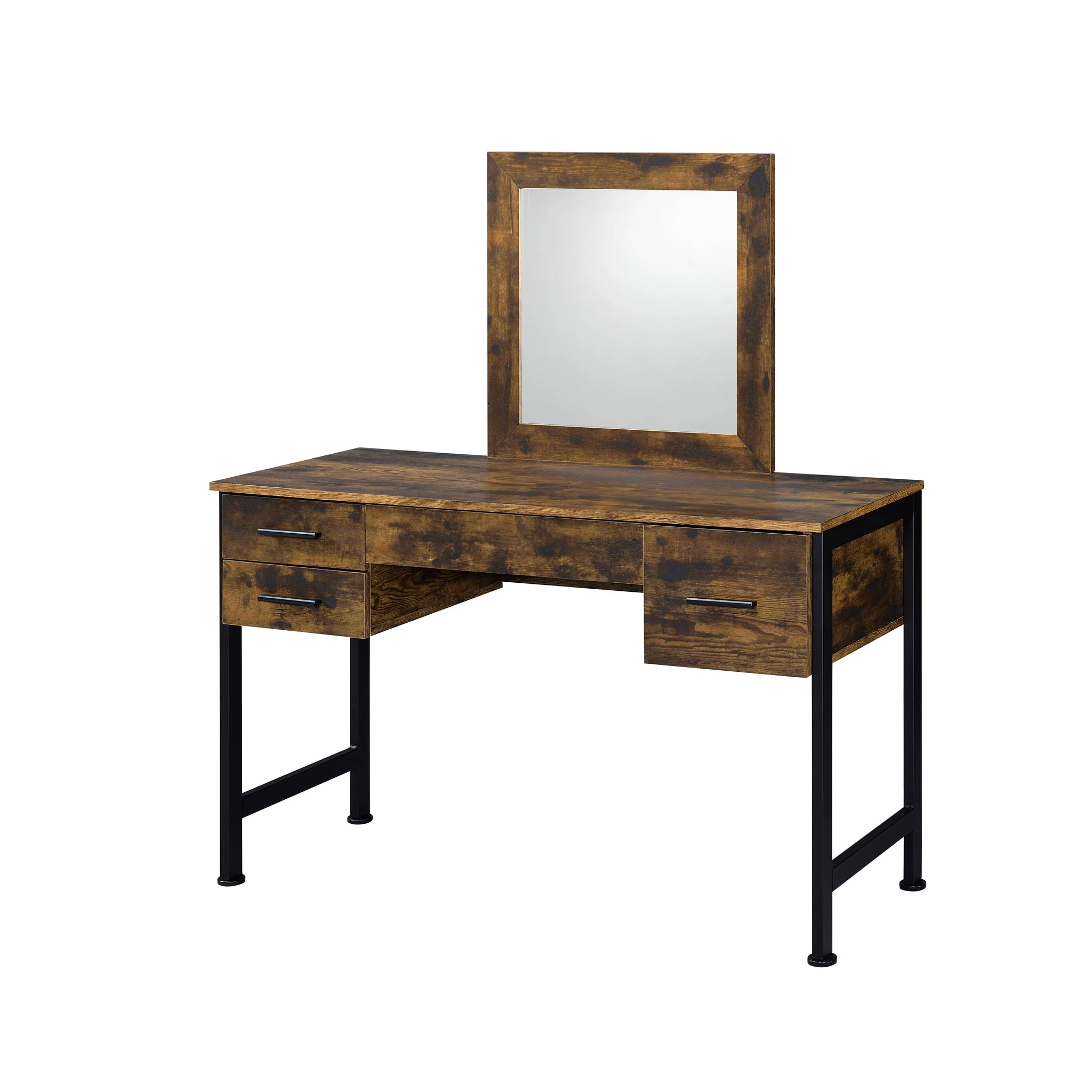 Juvanth - Rustic Vanity Desk Mirror - Oak - Image 7