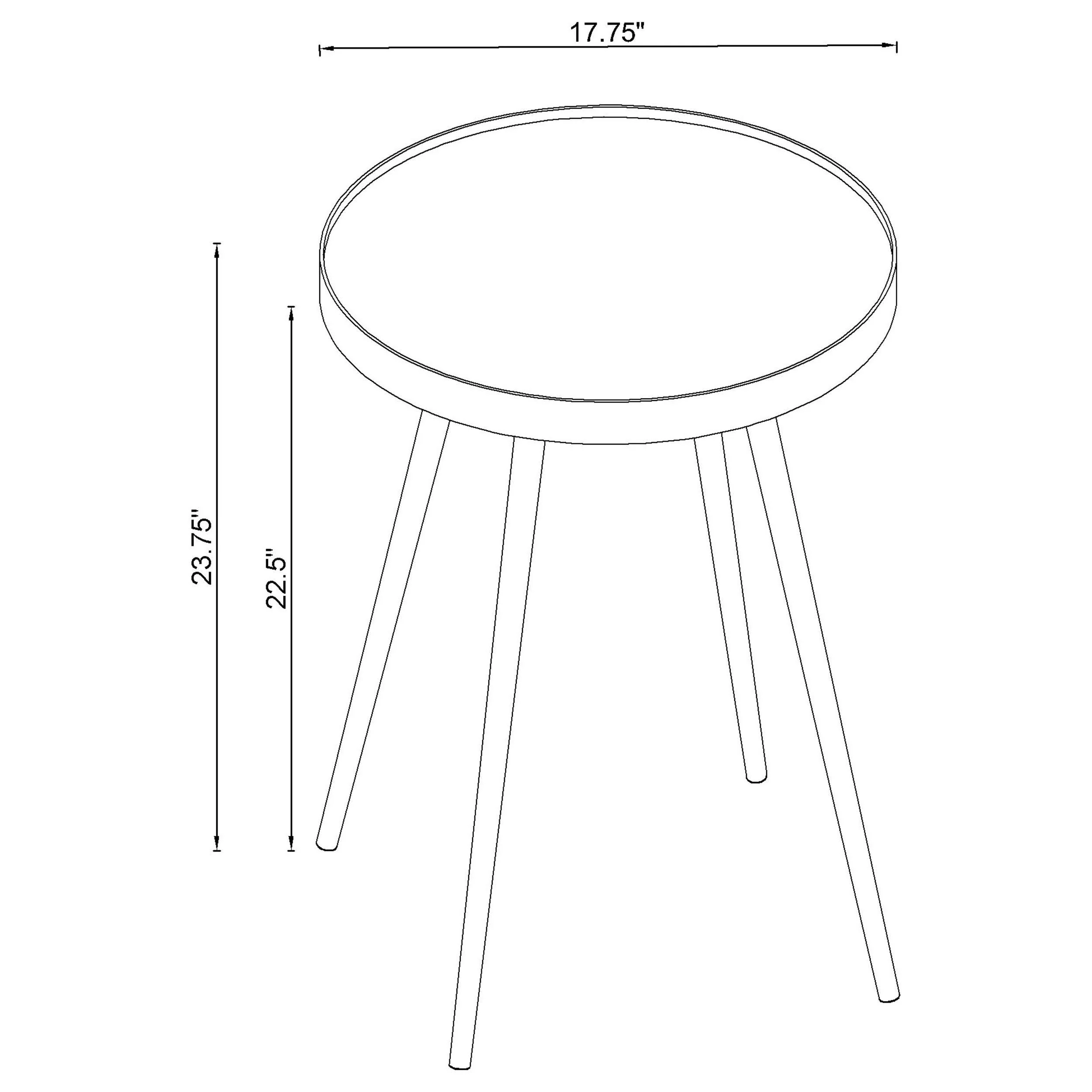 Kaelyn 3-Piece Round Coffee and End Table Set, Gold - Image 2