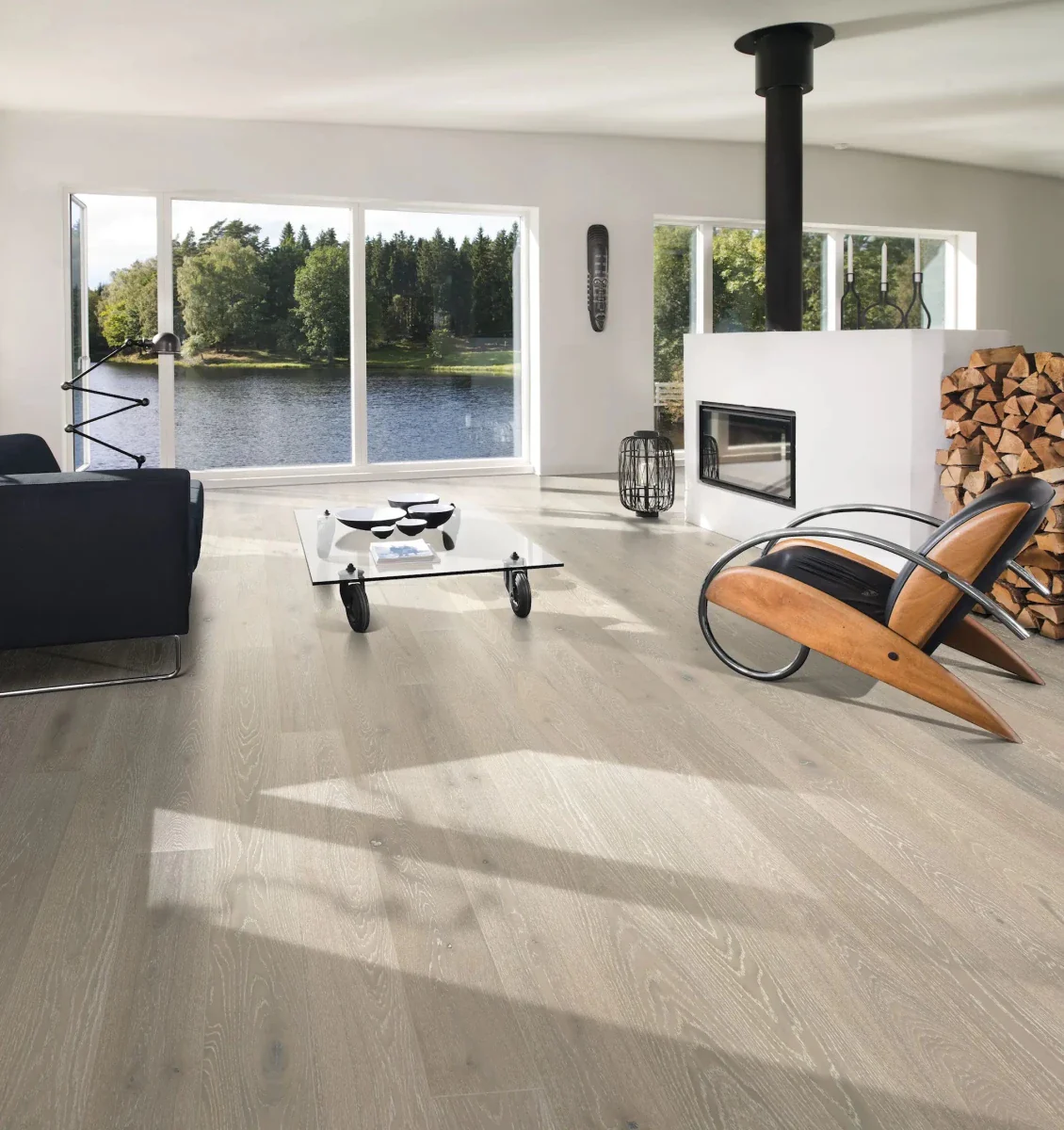 Kahrs Classic Nouveau Oak Nouveau Snow 7" 5/8" Engineered Flooring - Image 2