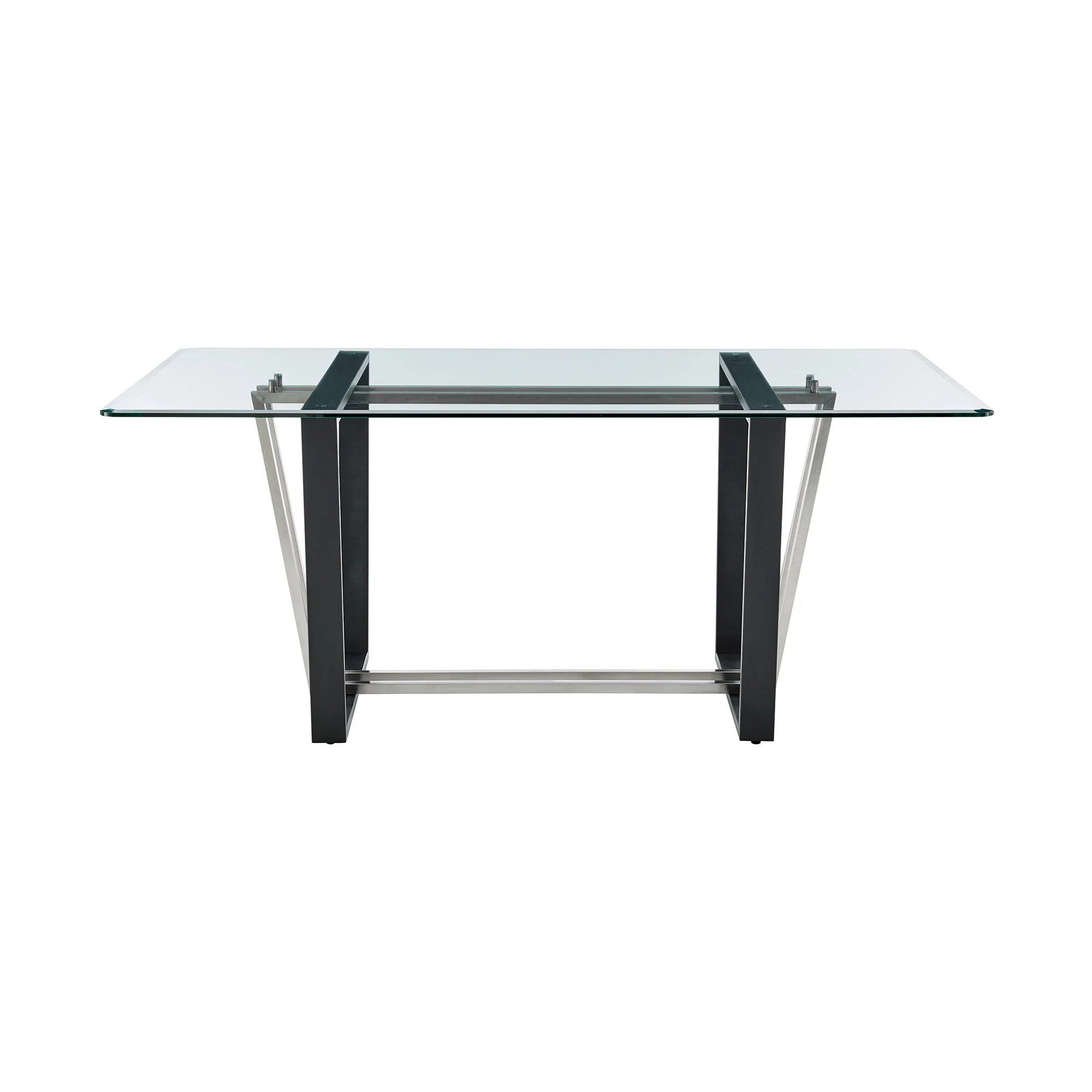 Kai Anastasia - Rectangular Glass Dining Table Set - Brushed Base - Image 34