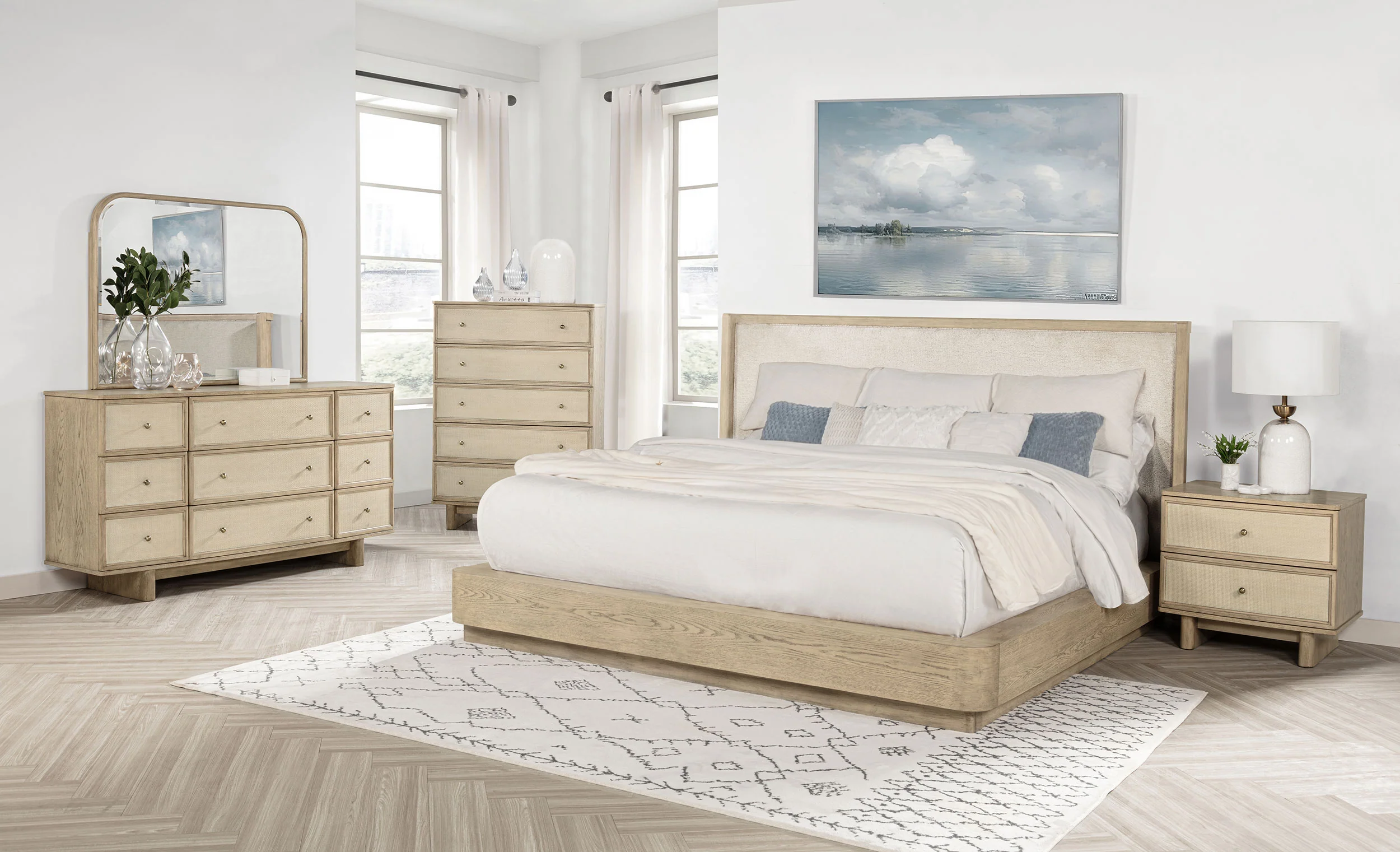Kailani 9-Drawer Dresser Cabinet in Beige Oak - Image 15